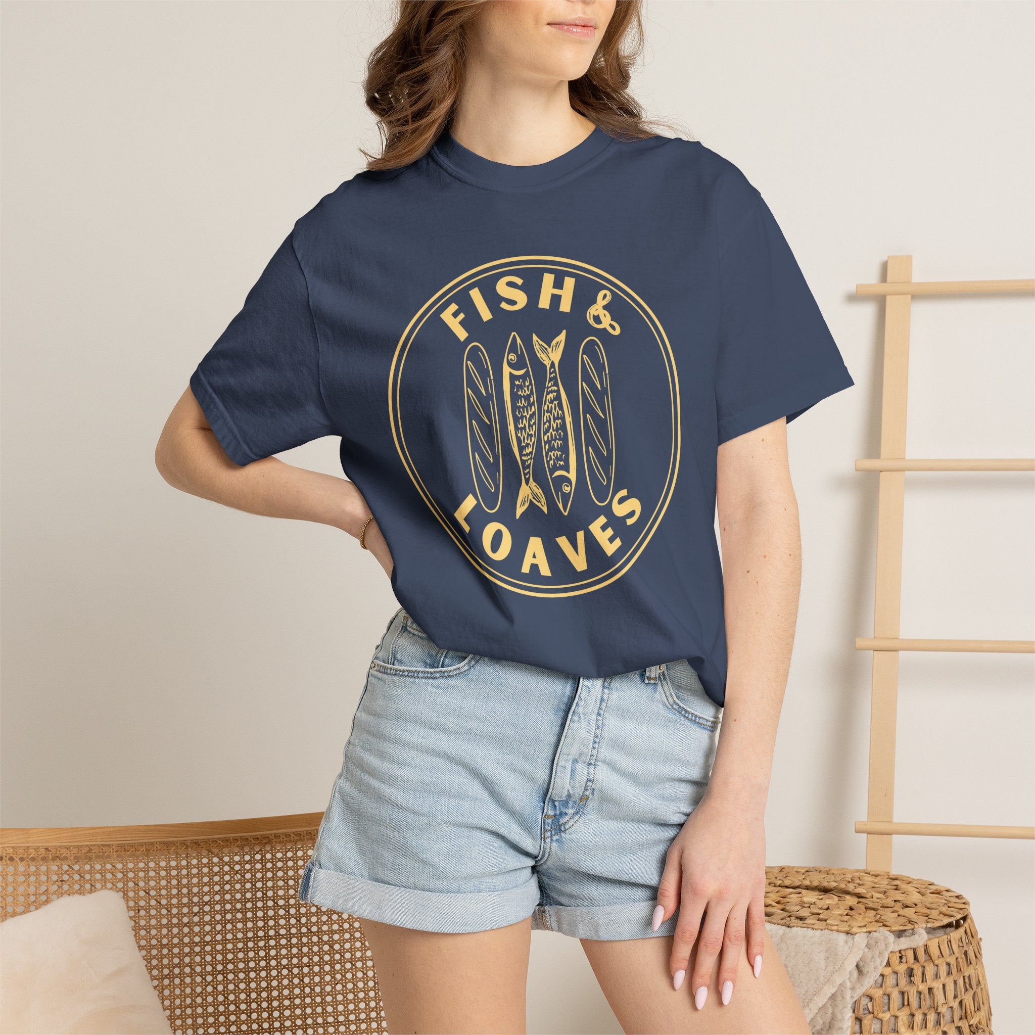 Fish & Loaves T-Shirt | Christian Faith Graphic Tee