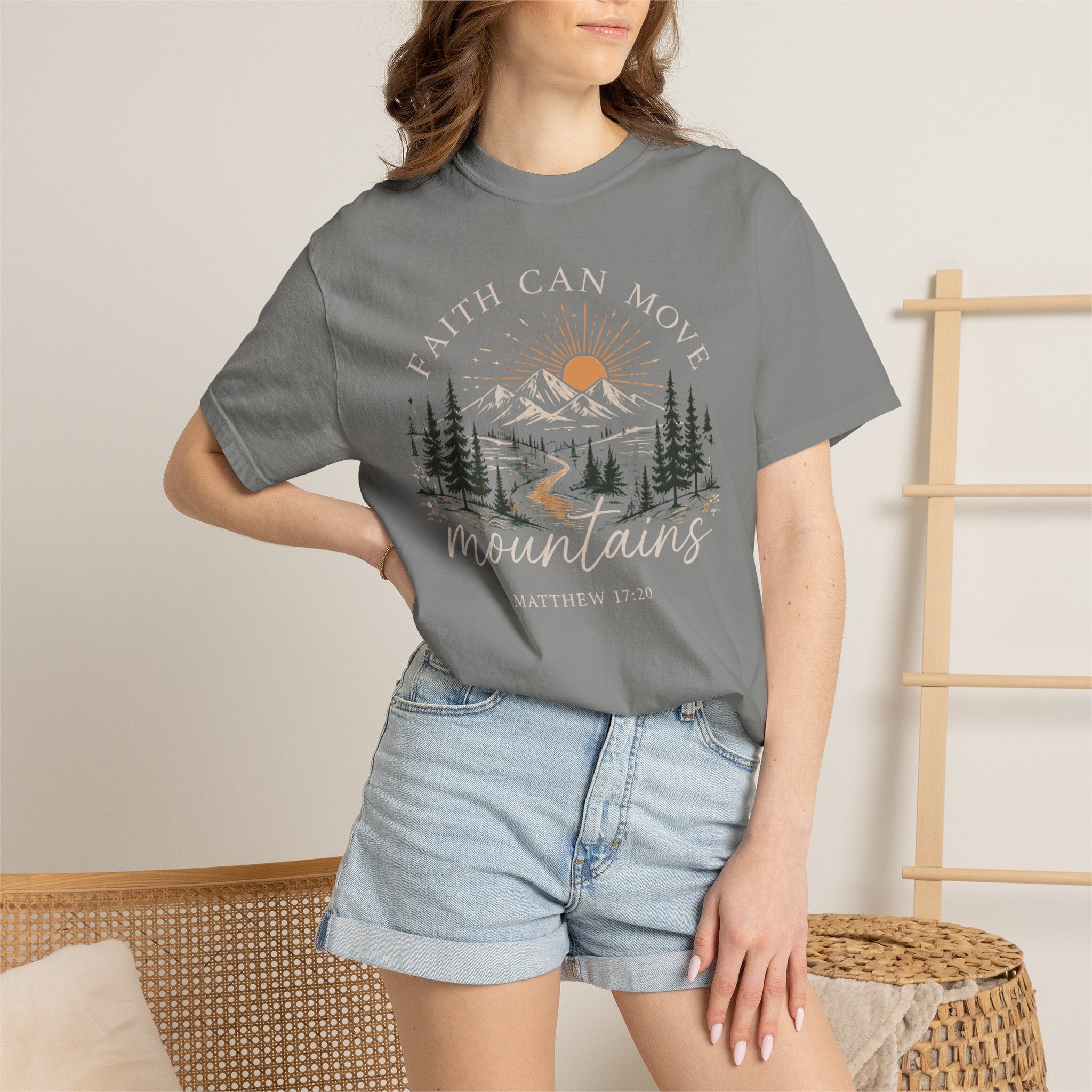 Faith Can Move Mountains T-Shirt | Christian Faith Graphic Tee