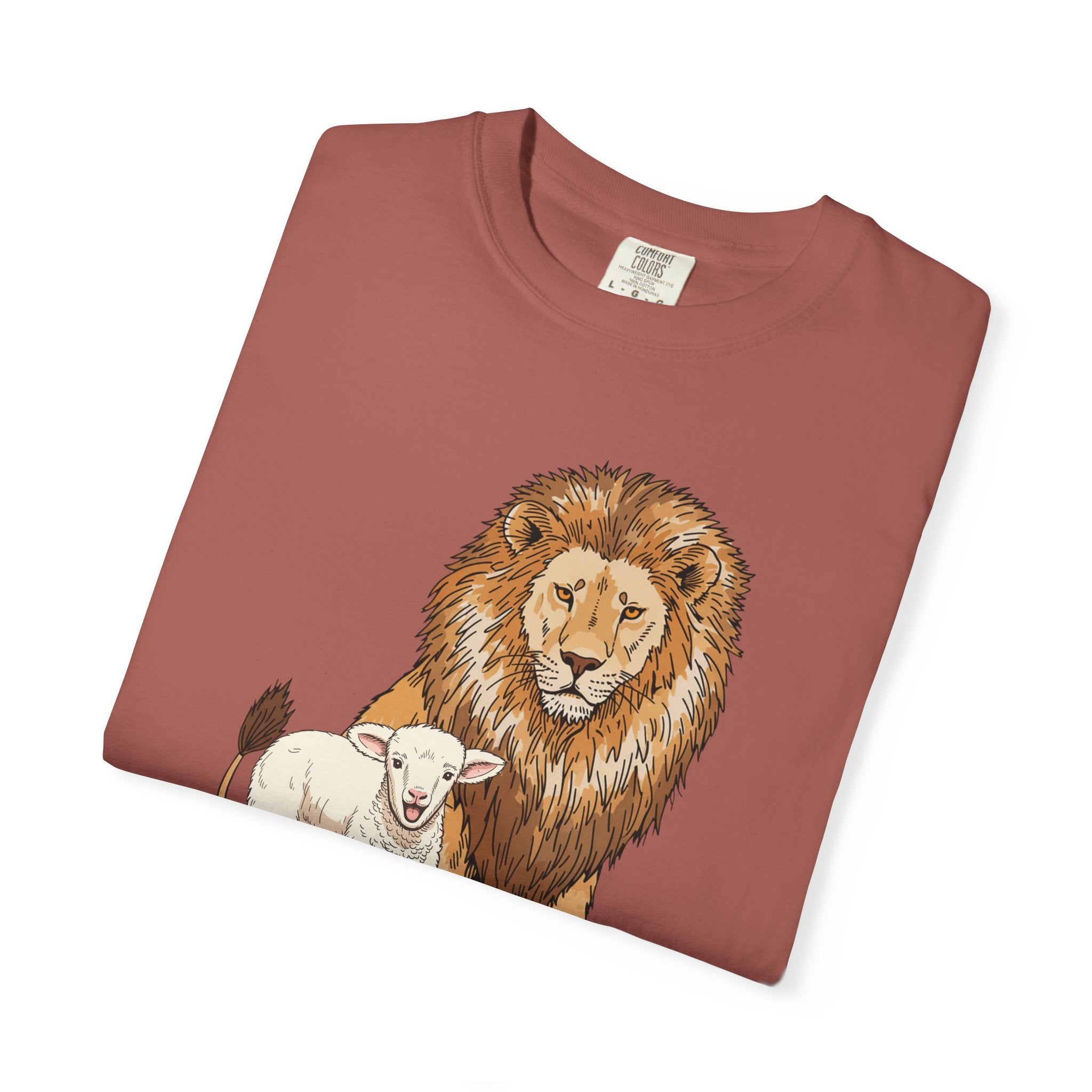 Lion&Lamb Image T-Shirt | Christian Faith Graphic Tee