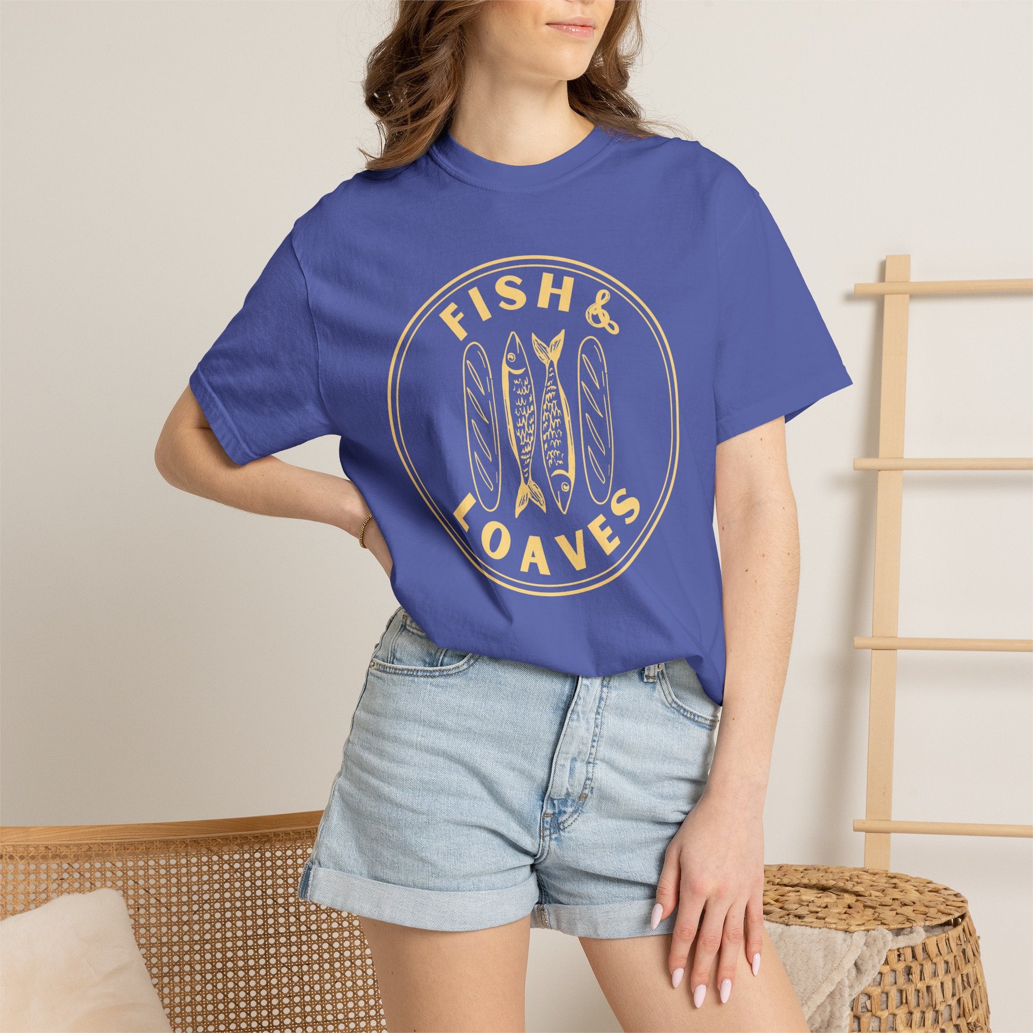 Fish & Loaves T-Shirt | Christian Faith Graphic Tee