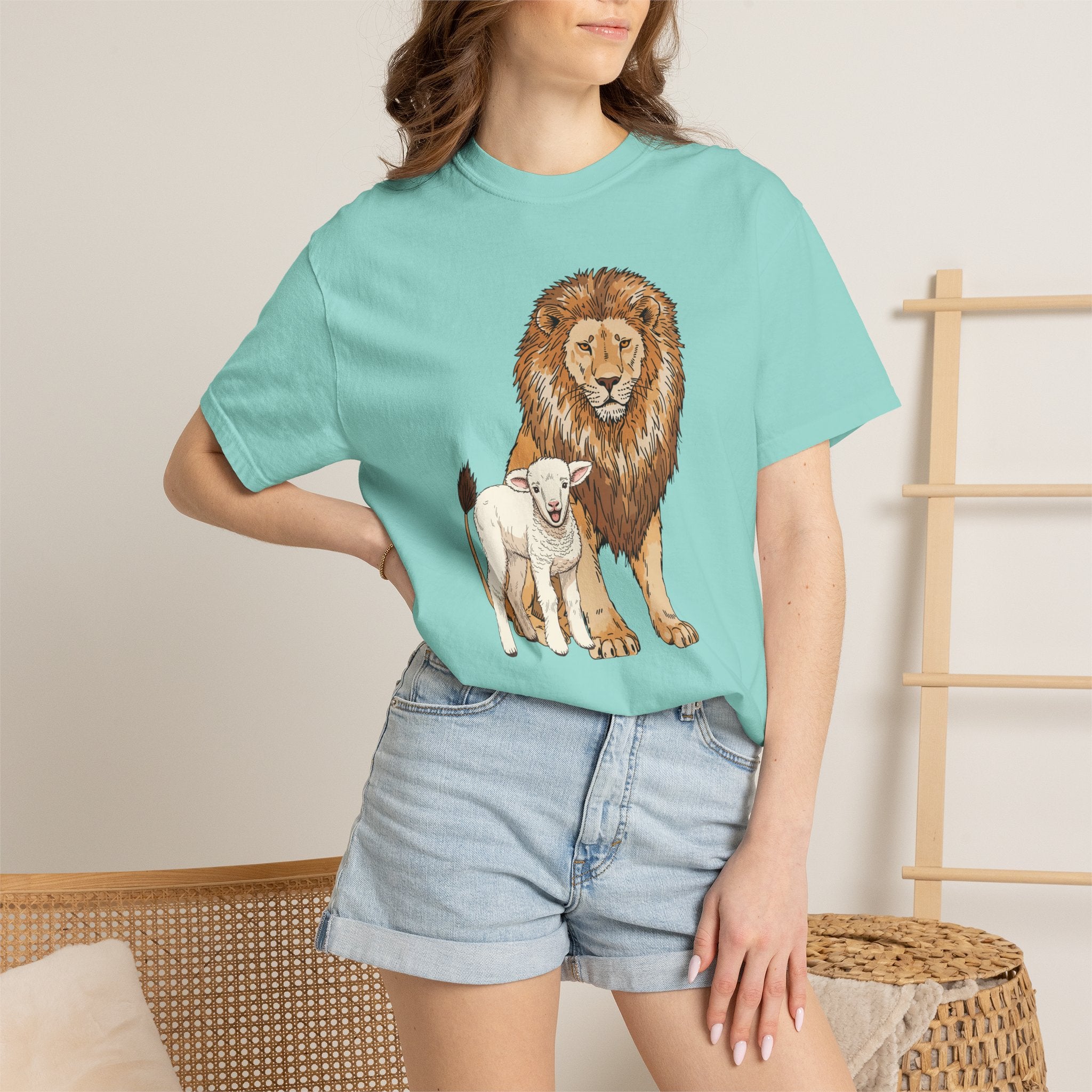 Lion&Lamb Image T-Shirt | Christian Faith Graphic Tee