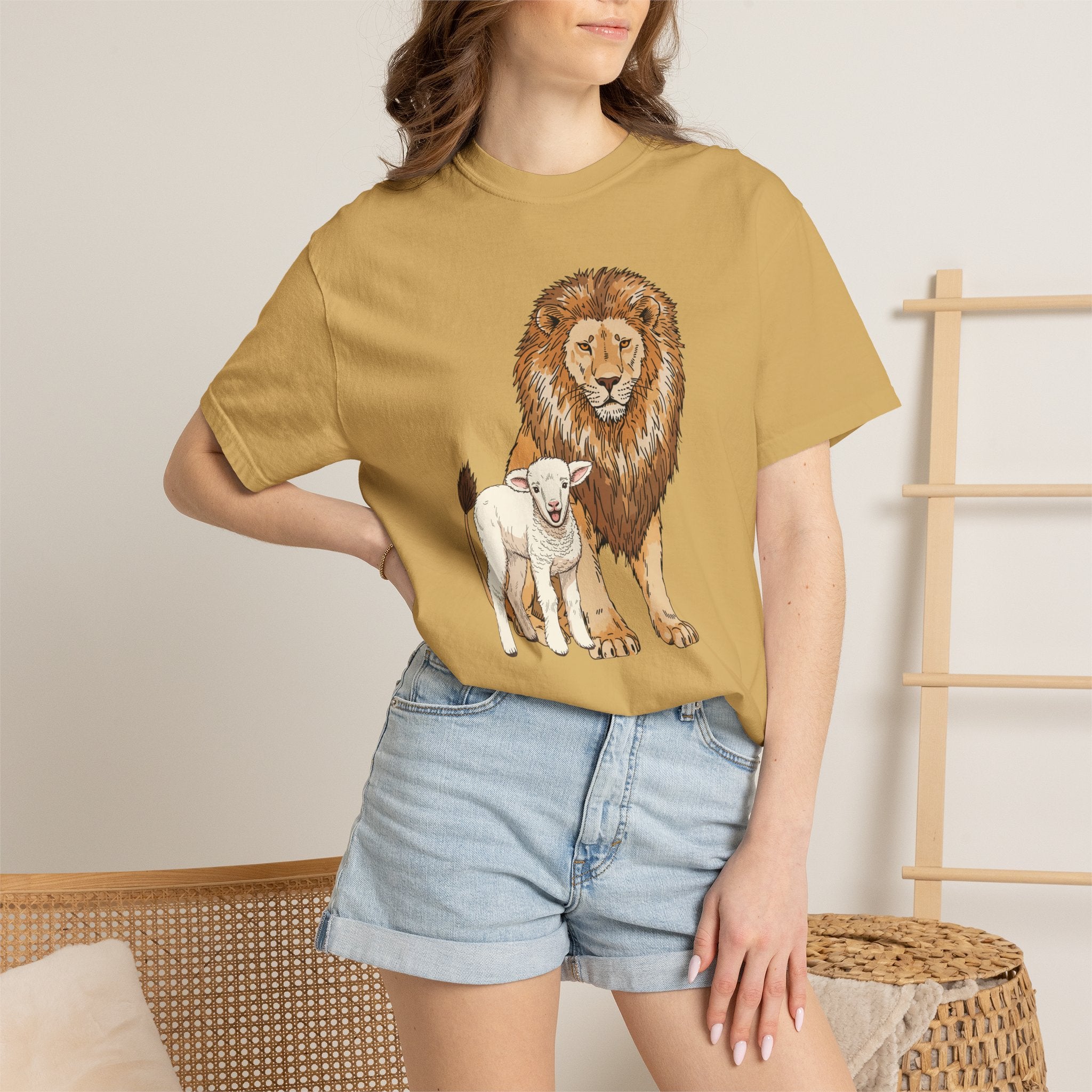 Lion&Lamb Image T-Shirt | Christian Faith Graphic Tee