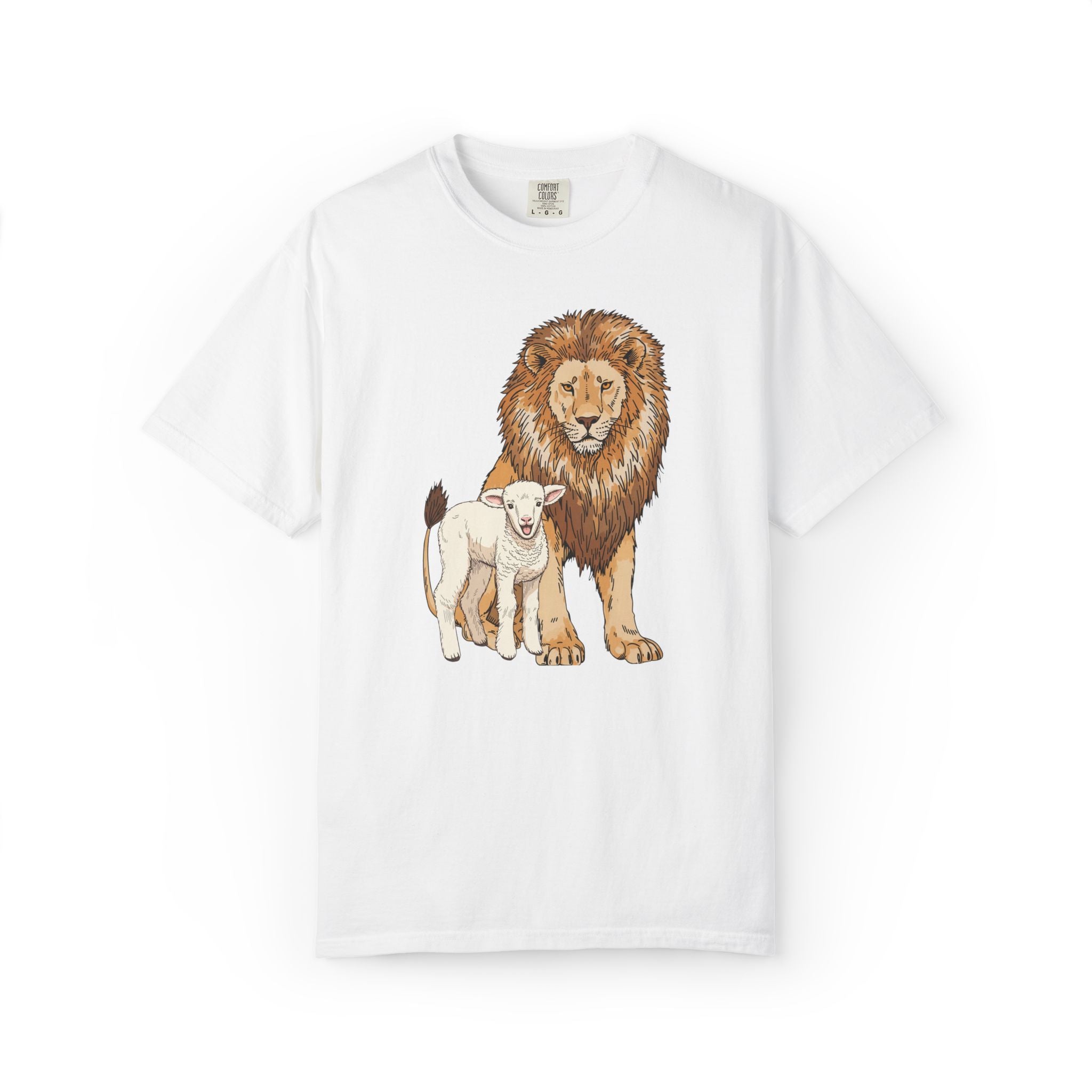 Lion&Lamb Image T-Shirt | Christian Faith Graphic Tee