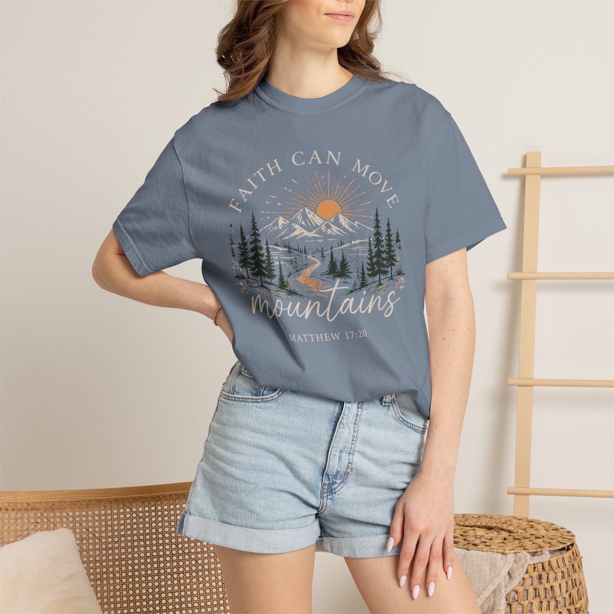 Faith Can Move Mountains T-Shirt | Christian Faith Graphic Tee