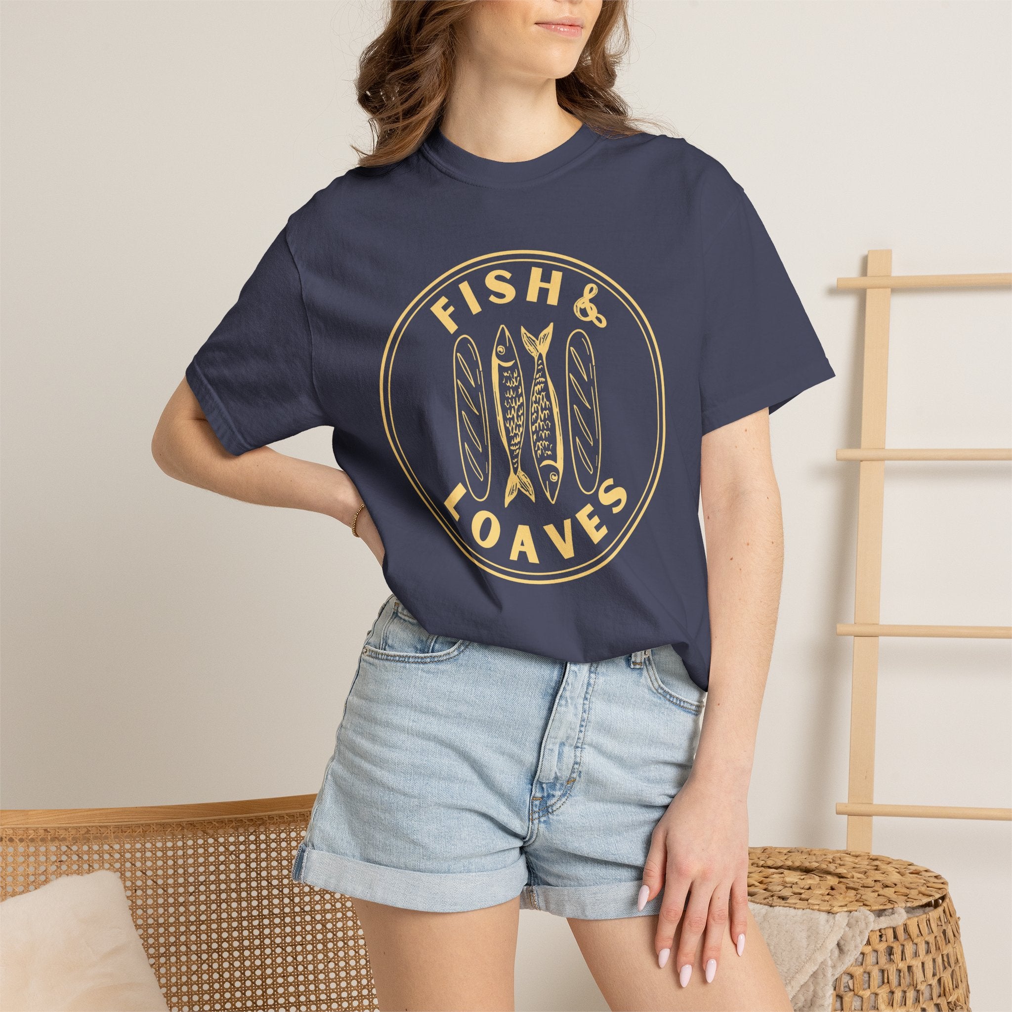 Fish & Loaves T-Shirt | Christian Faith Graphic Tee