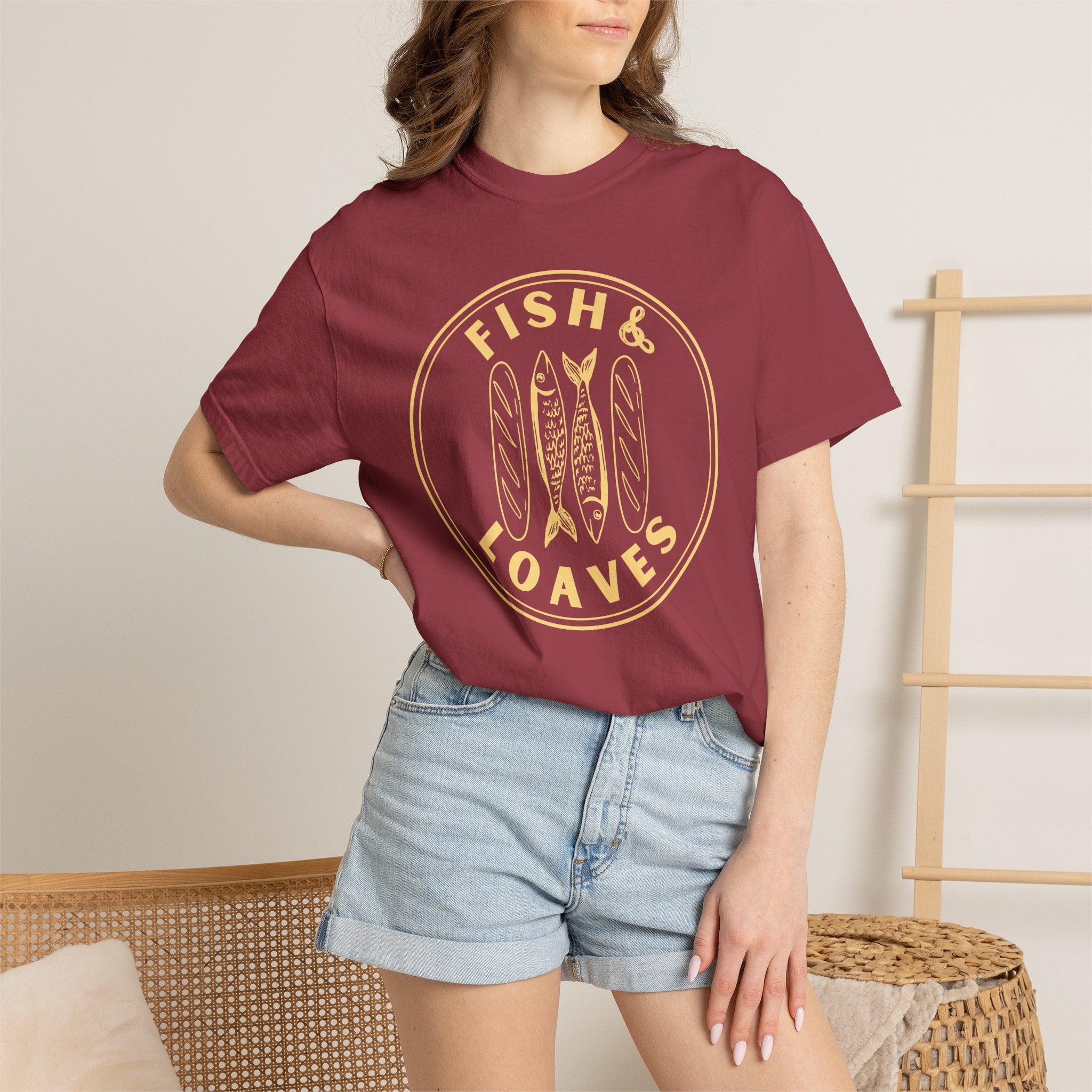 Fish & Loaves T-Shirt | Christian Faith Graphic Tee