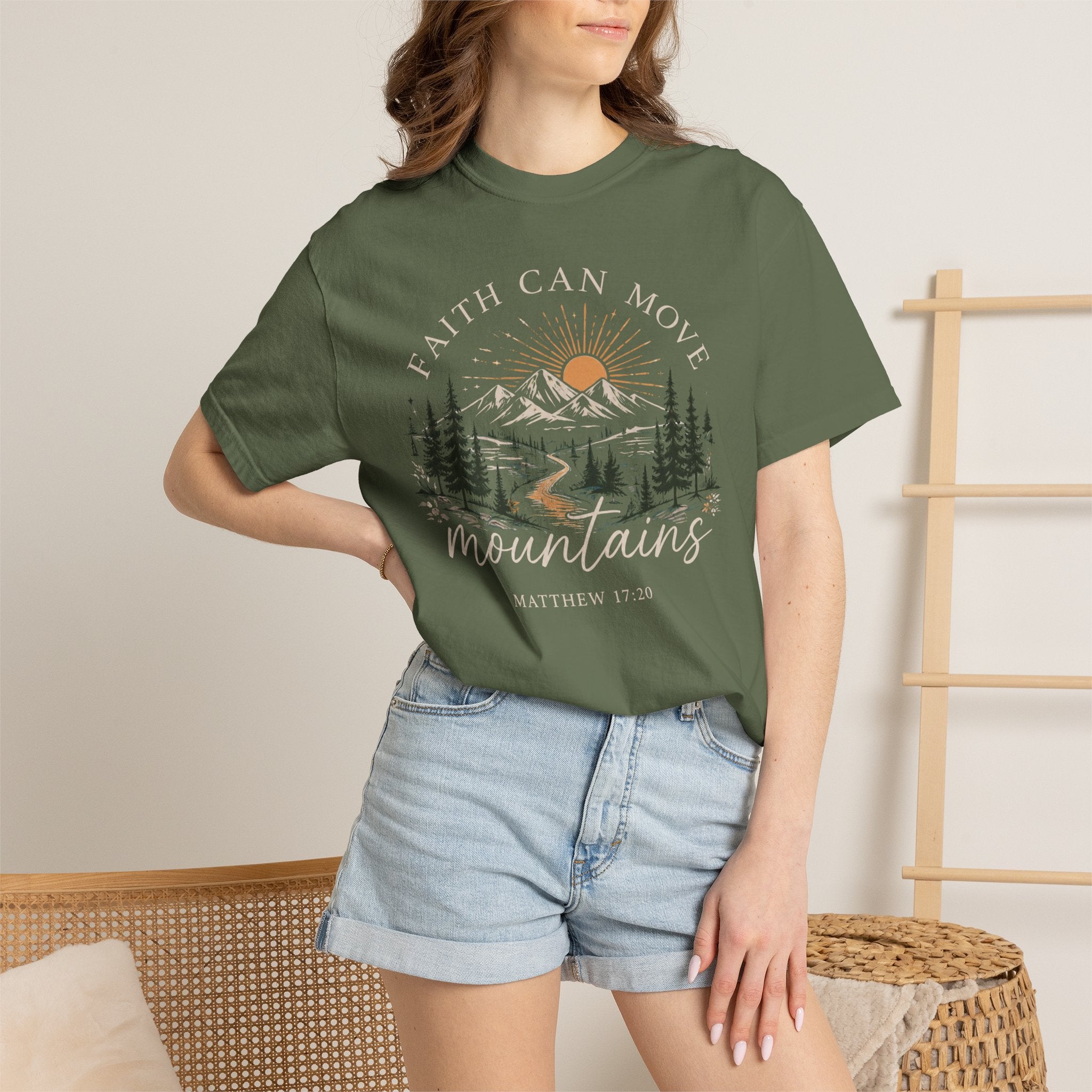 Faith Can Move Mountains T-Shirt | Christian Faith Graphic Tee