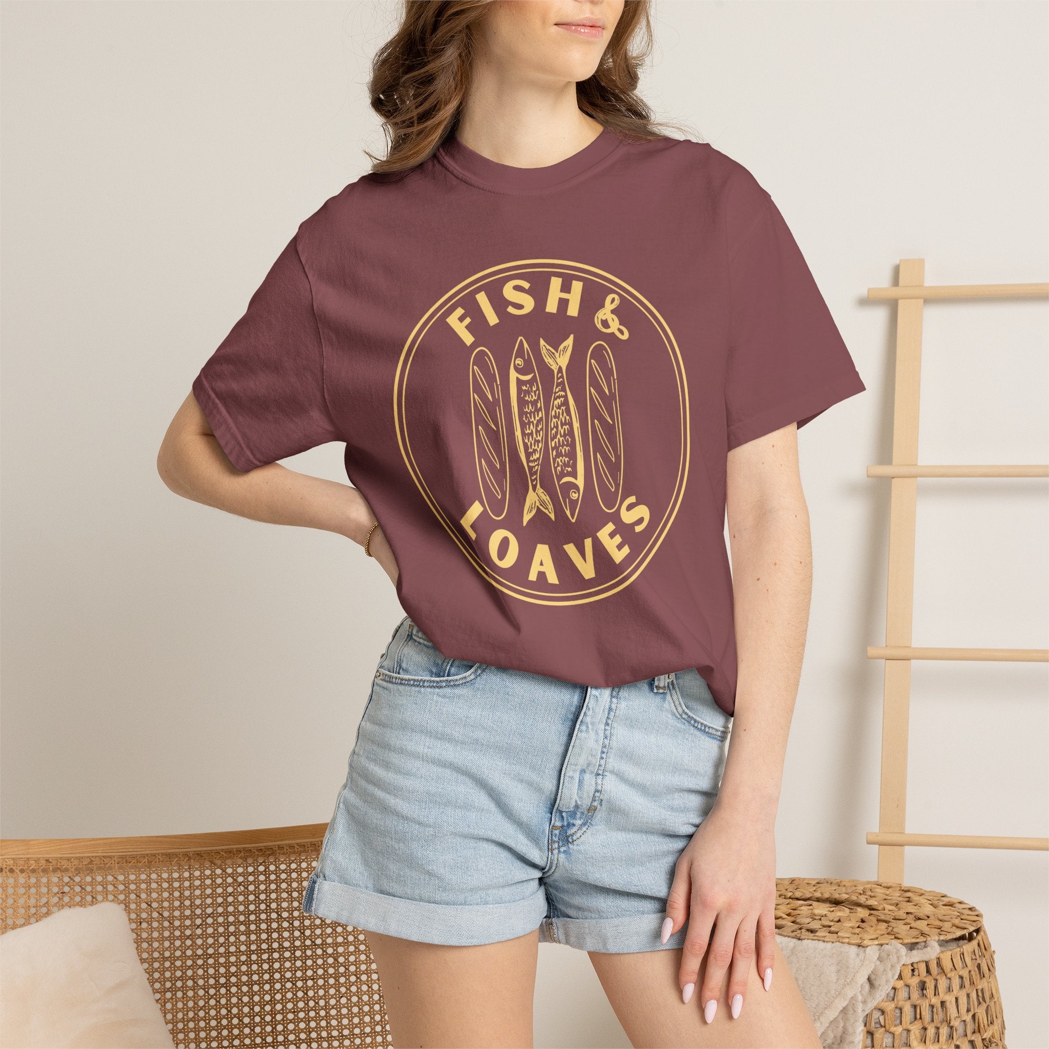 Fish & Loaves T-Shirt | Christian Faith Graphic Tee