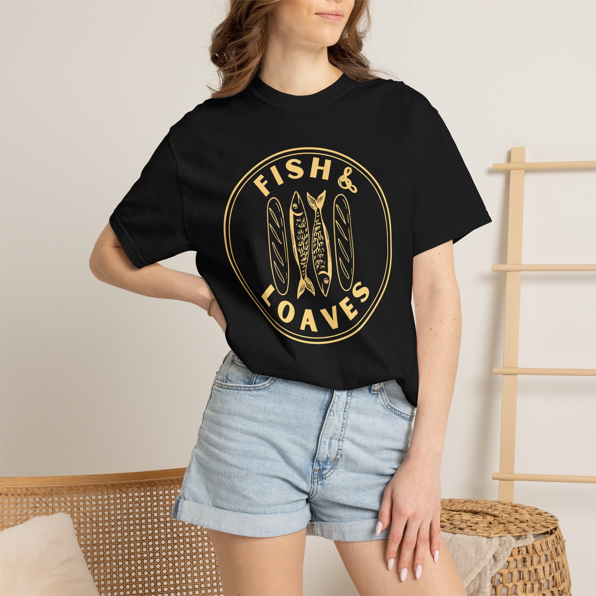 Fish & Loaves T-Shirt | Christian Faith Graphic Tee