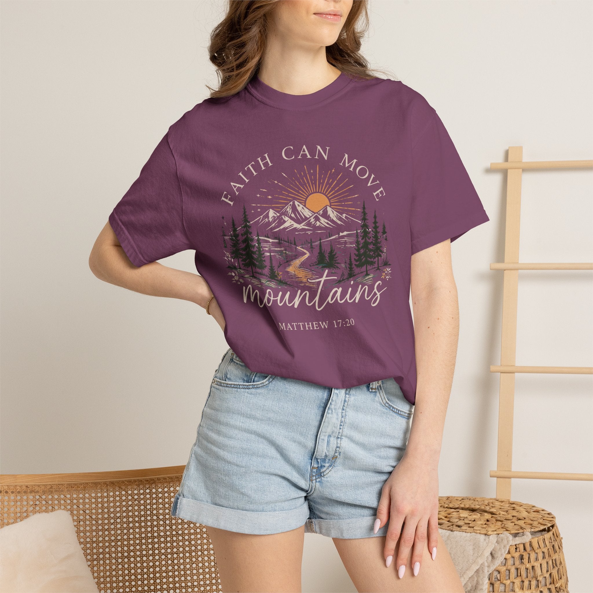 Faith Can Move Mountains T-Shirt | Christian Faith Graphic Tee