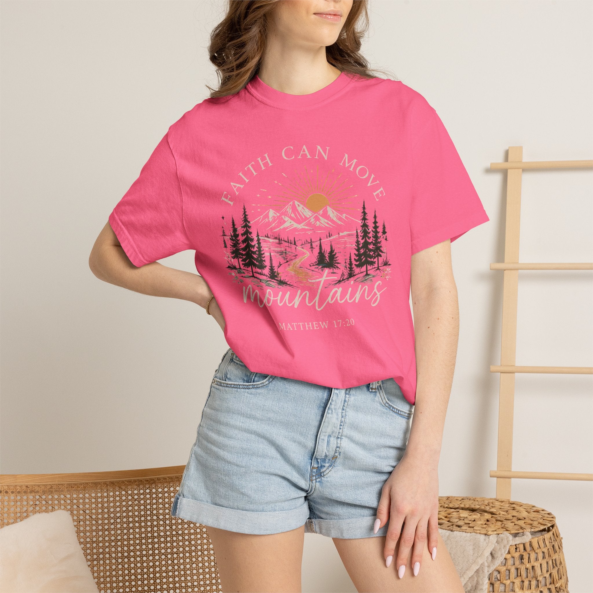 Faith Can Move Mountains T-Shirt | Christian Faith Graphic Tee