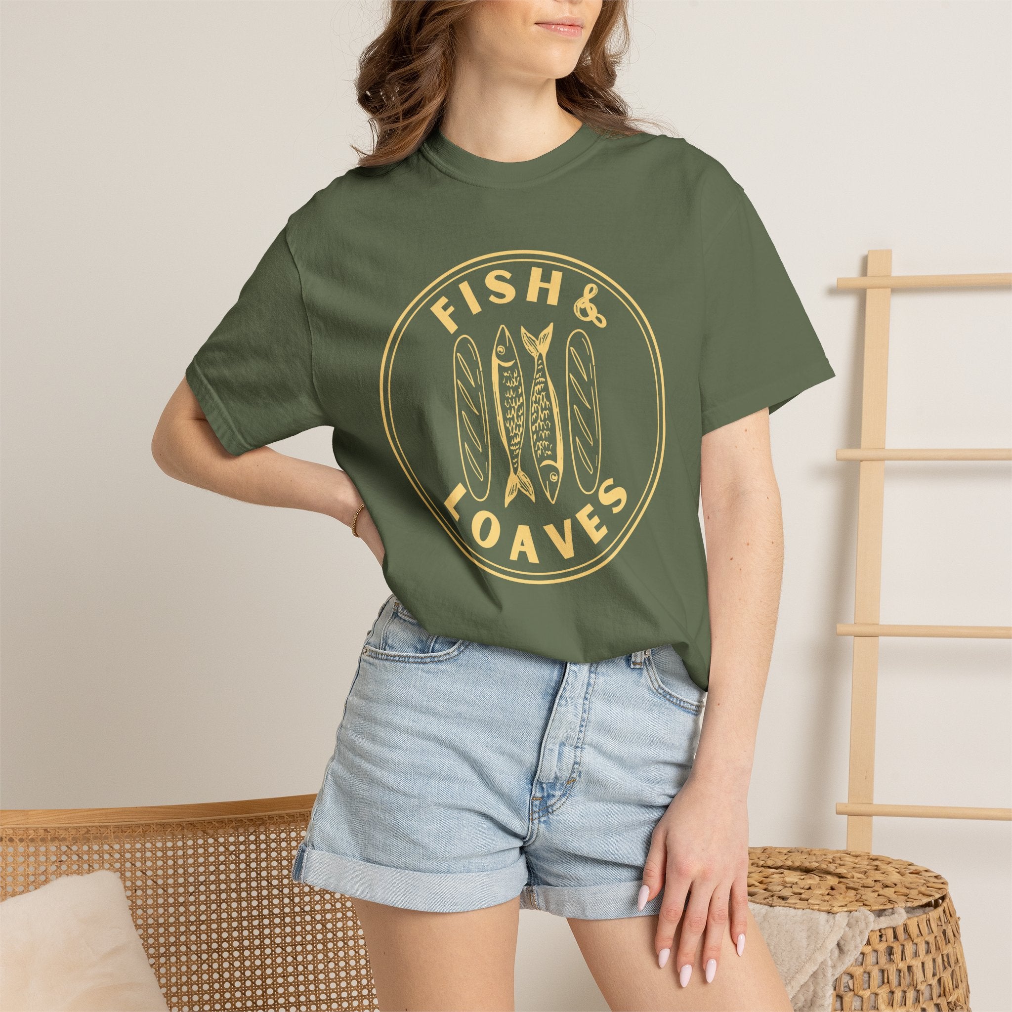 Fish & Loaves T-Shirt | Christian Faith Graphic Tee