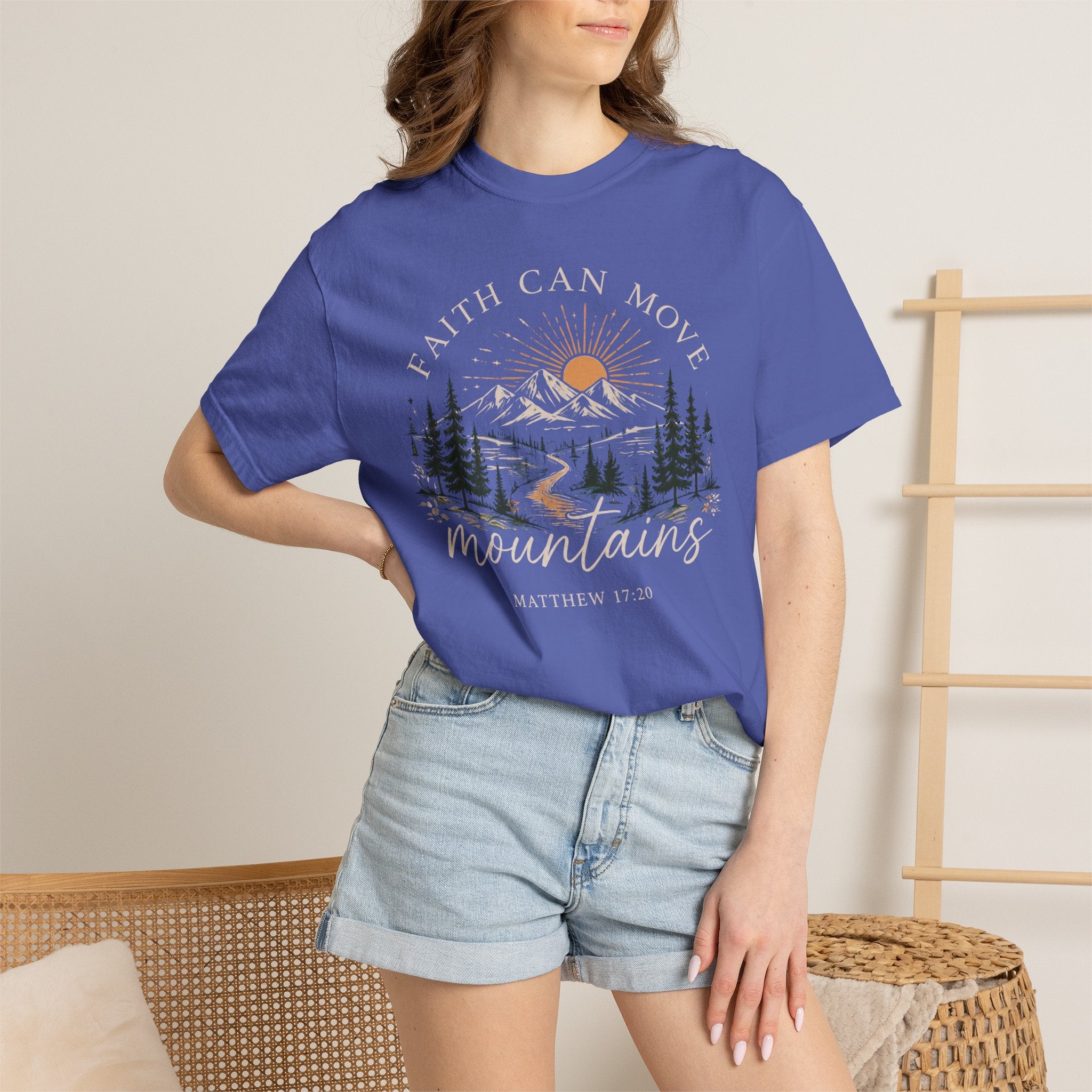 Faith Can Move Mountains T-Shirt | Christian Faith Graphic Tee