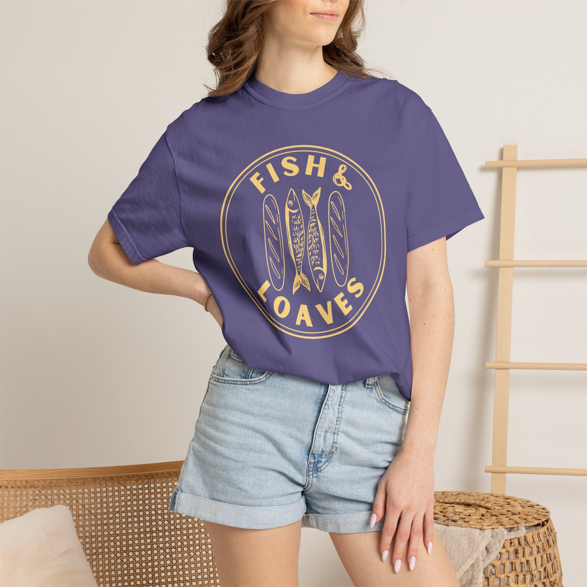 Fish & Loaves T-Shirt | Christian Faith Graphic Tee