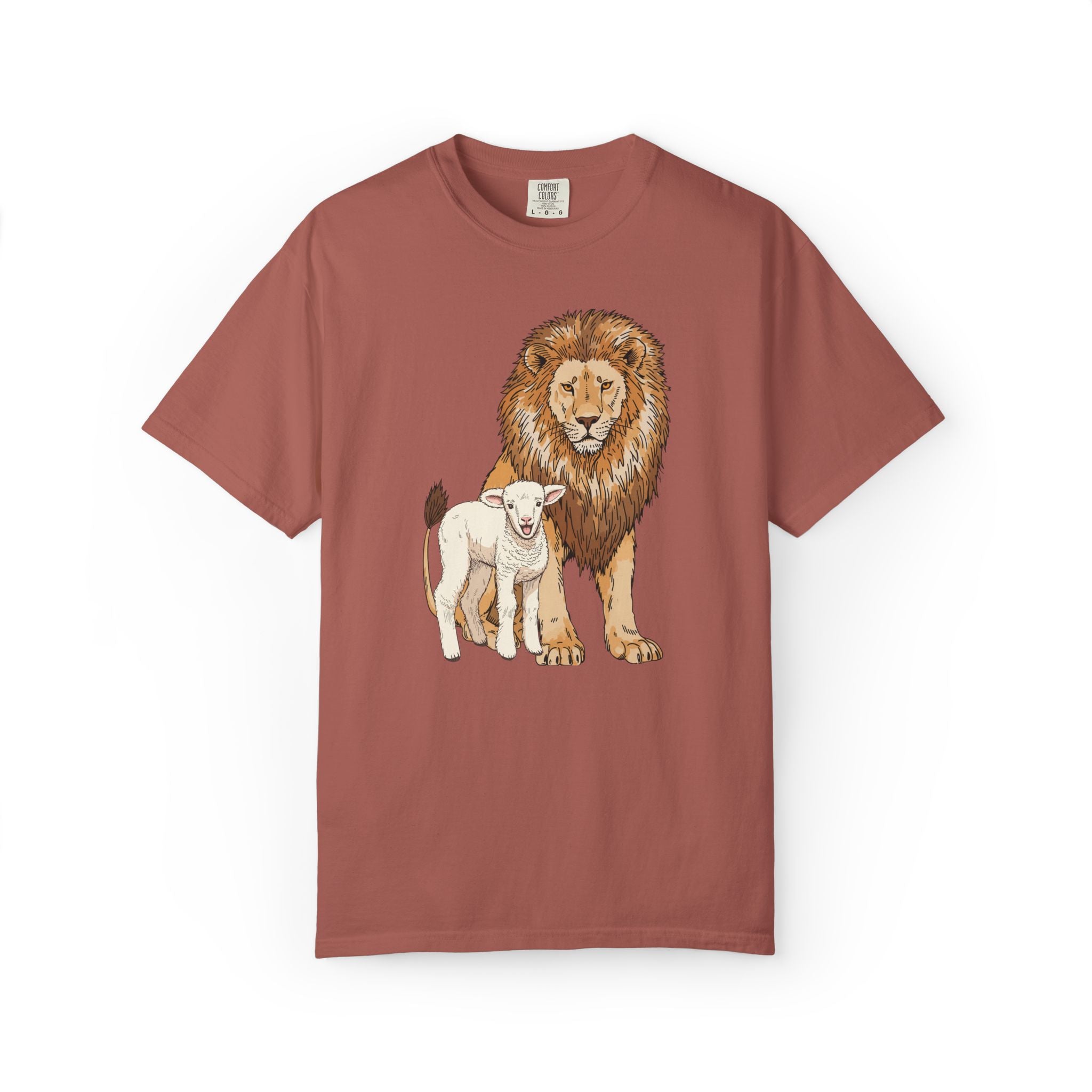 Lion&Lamb Image T-Shirt | Christian Faith Graphic Tee
