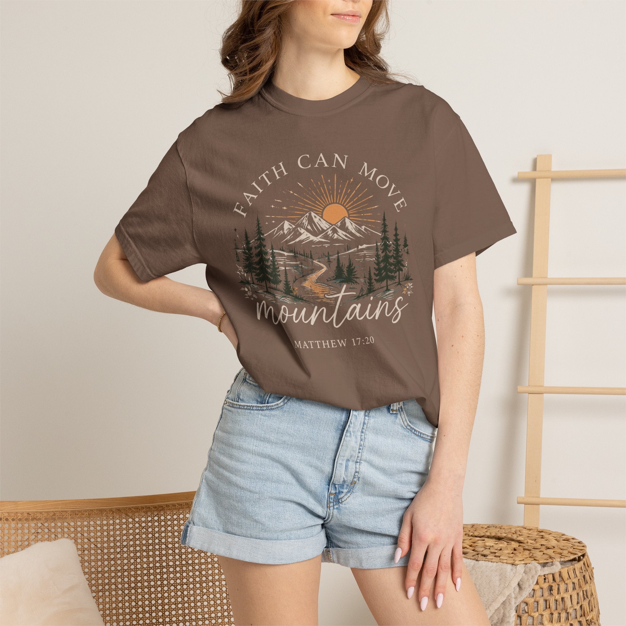 Faith Can Move Mountains T-Shirt | Christian Faith Graphic Tee