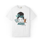 Messy Bun Jesus & Coffee Run T-Shirt | Christian Faith Graphic Tee
