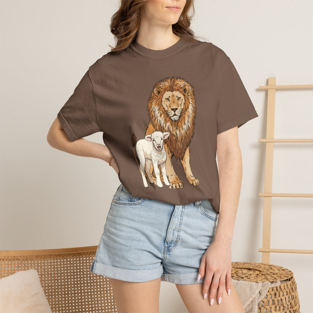 Lion&Lamb Image T-Shirt | Christian Faith Graphic Tee