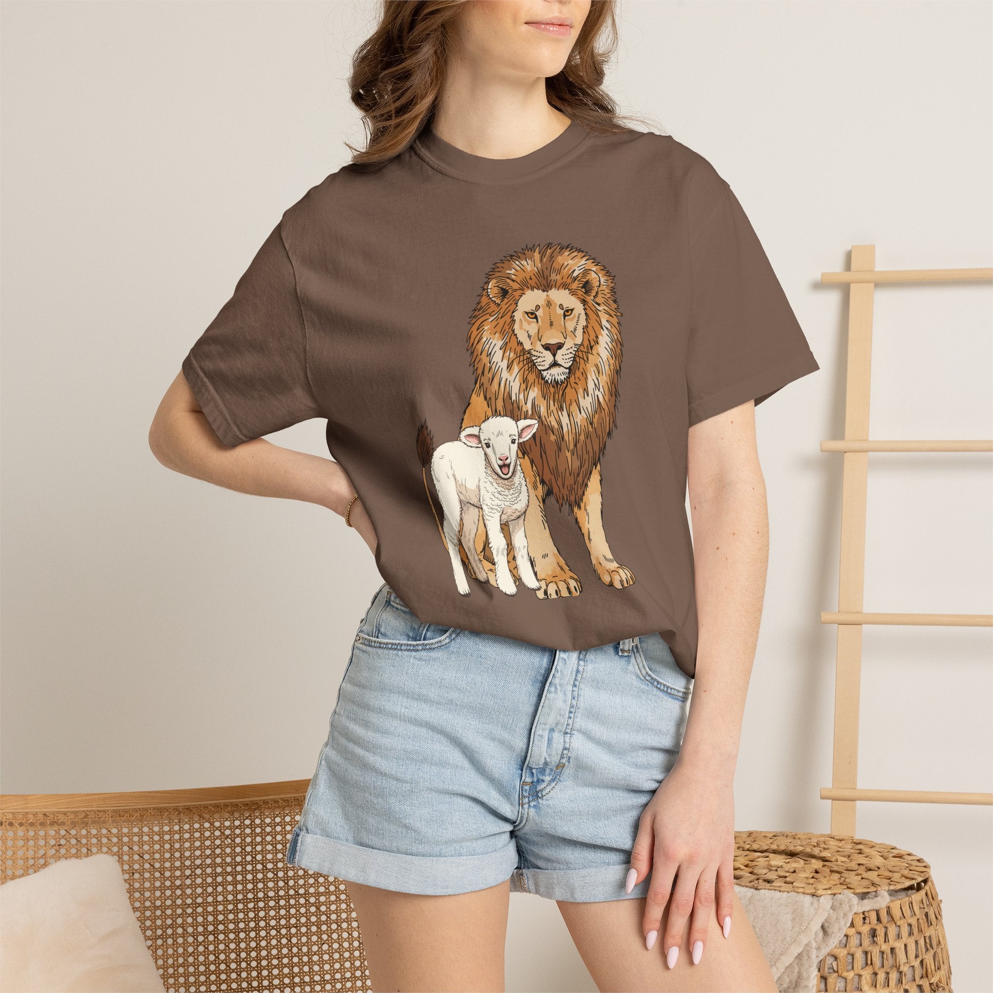 Lion&Lamb Image T-Shirt | Christian Faith Graphic Tee