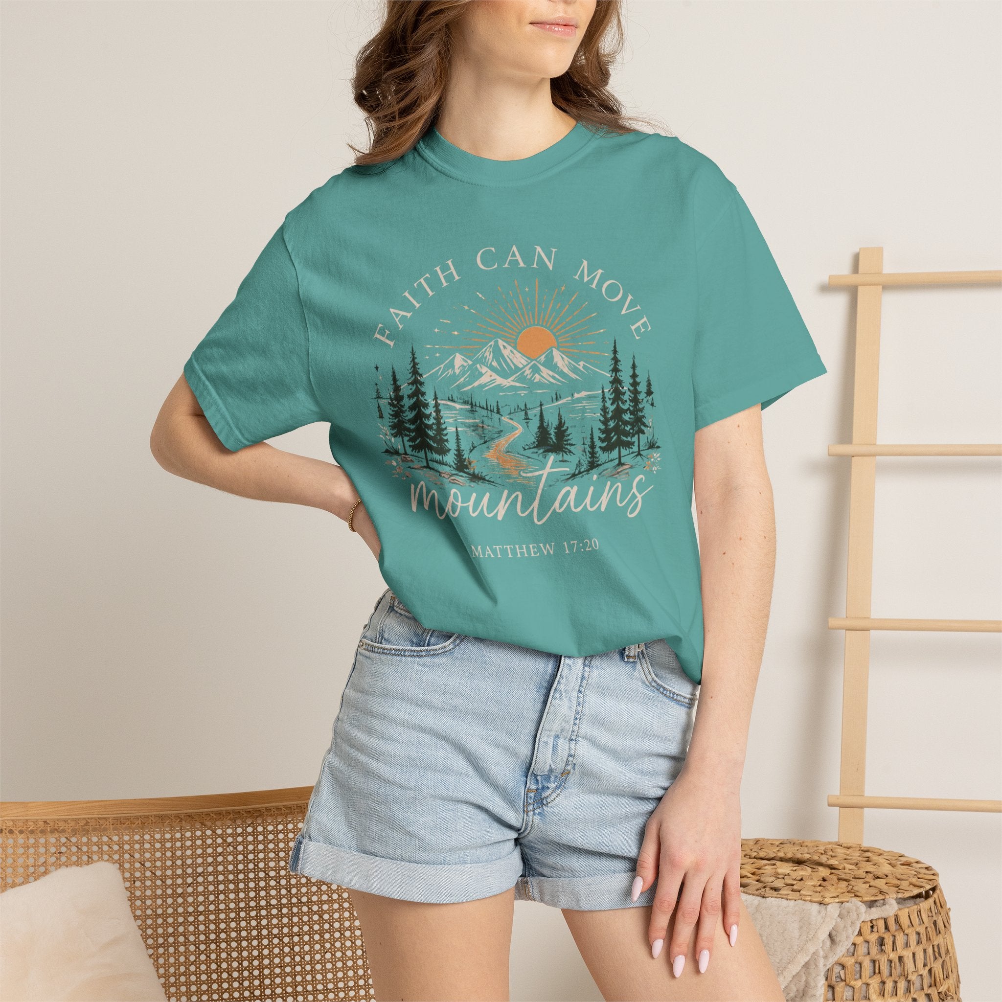 Faith Can Move Mountains T-Shirt | Christian Faith Graphic Tee