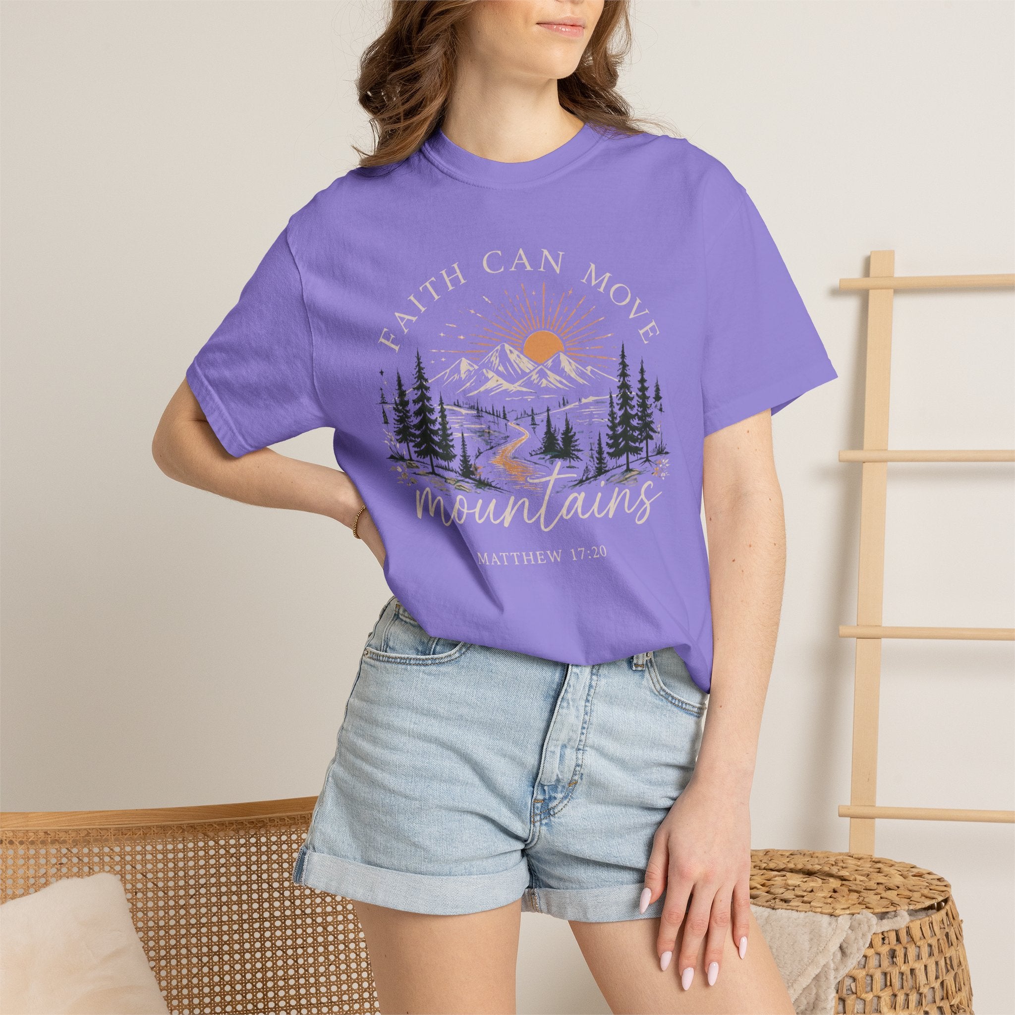 Faith Can Move Mountains T-Shirt | Christian Faith Graphic Tee