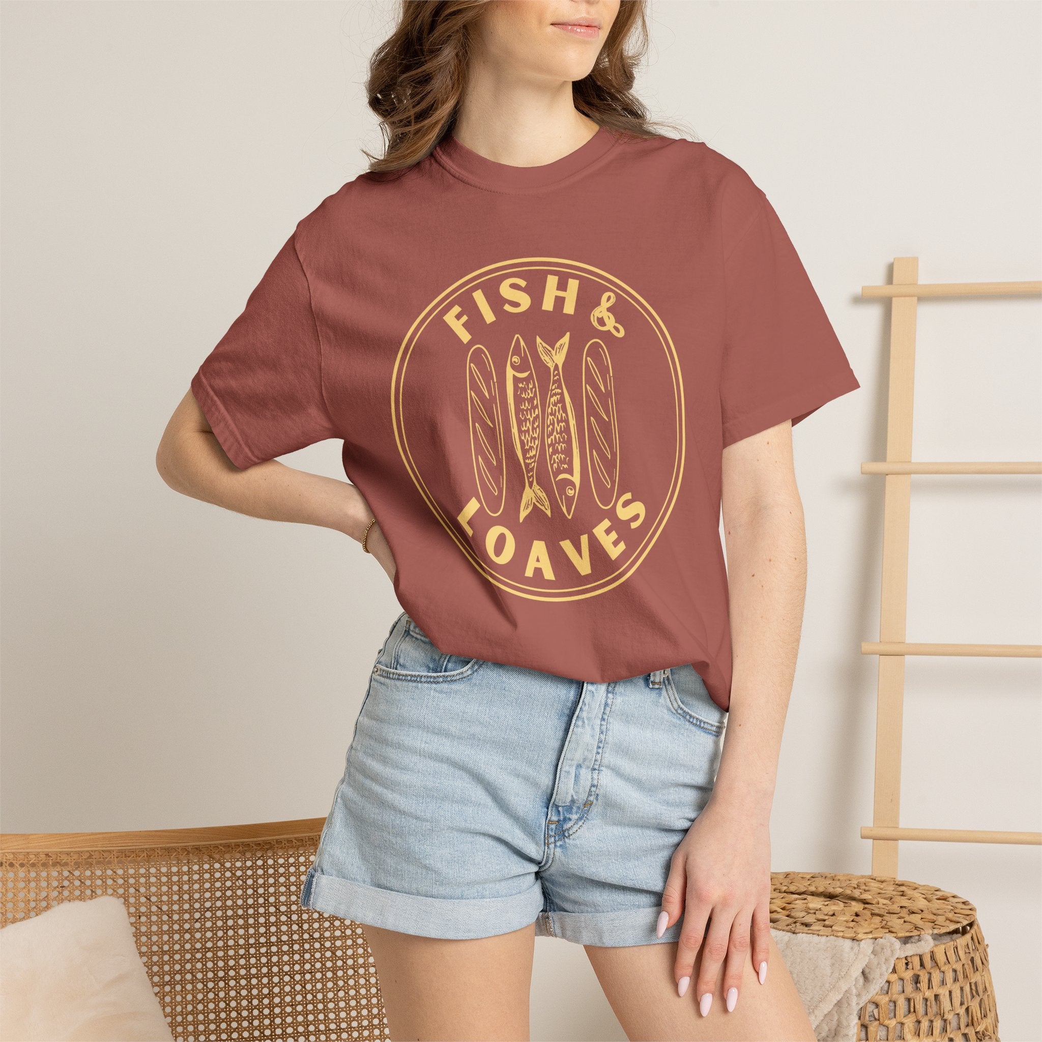Fish & Loaves T-Shirt | Christian Faith Graphic Tee