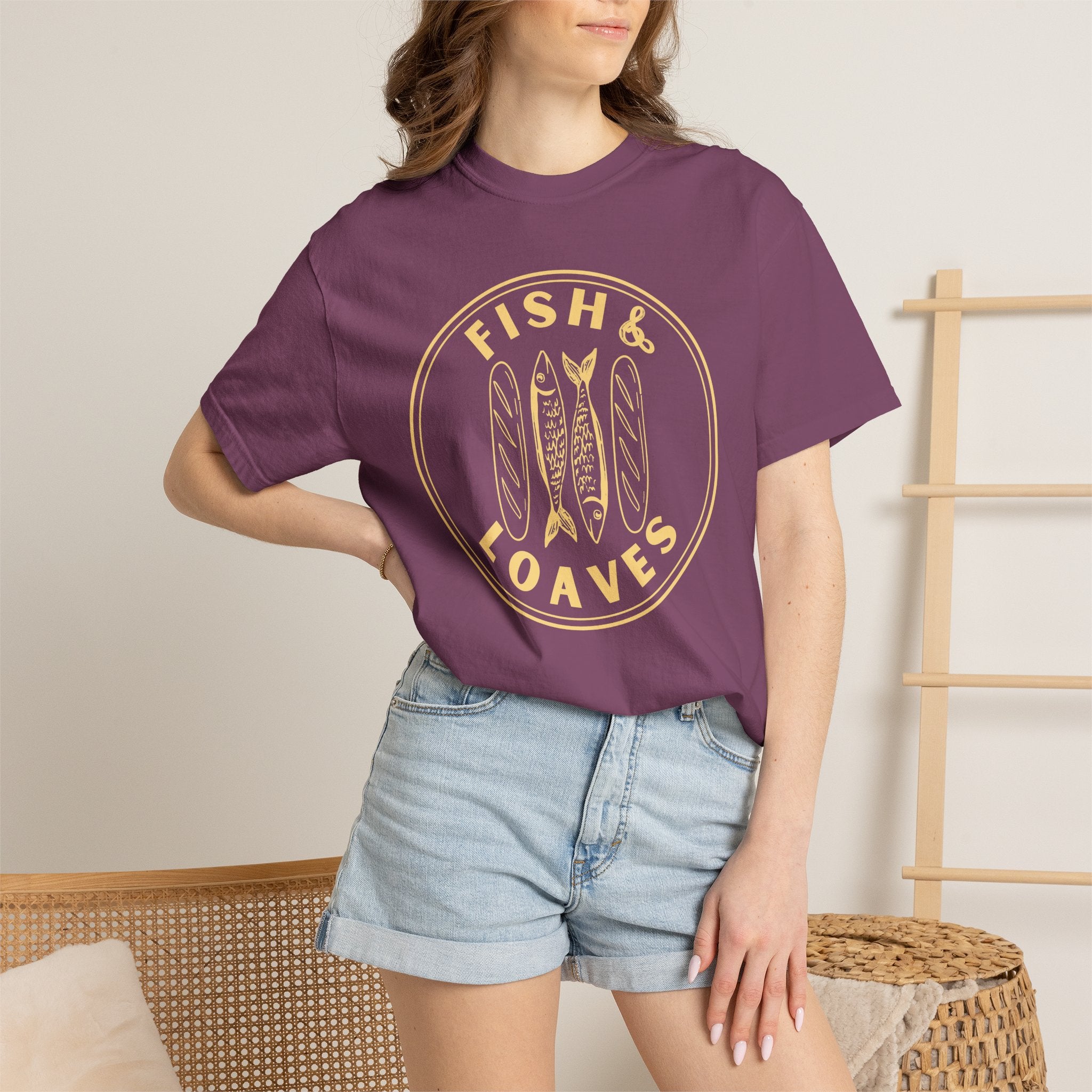 Fish & Loaves T-Shirt | Christian Faith Graphic Tee