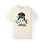 Messy Bun Jesus & Coffee Run T-Shirt | Christian Faith Graphic Tee