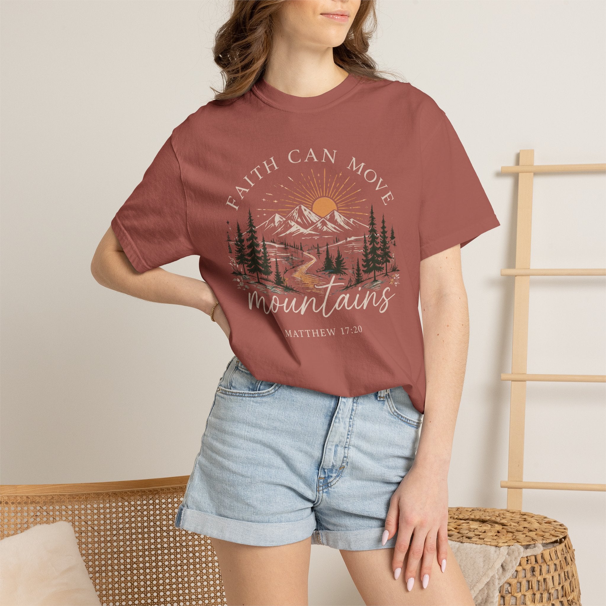 Faith Can Move Mountains T-Shirt | Christian Faith Graphic Tee
