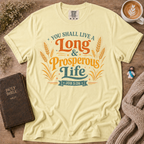 Job 5:26 Wheat T-Shirt | Christian Faith Graphic Tee