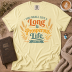 Job 5:26 Wheat T-Shirt | Christian Faith Graphic Tee