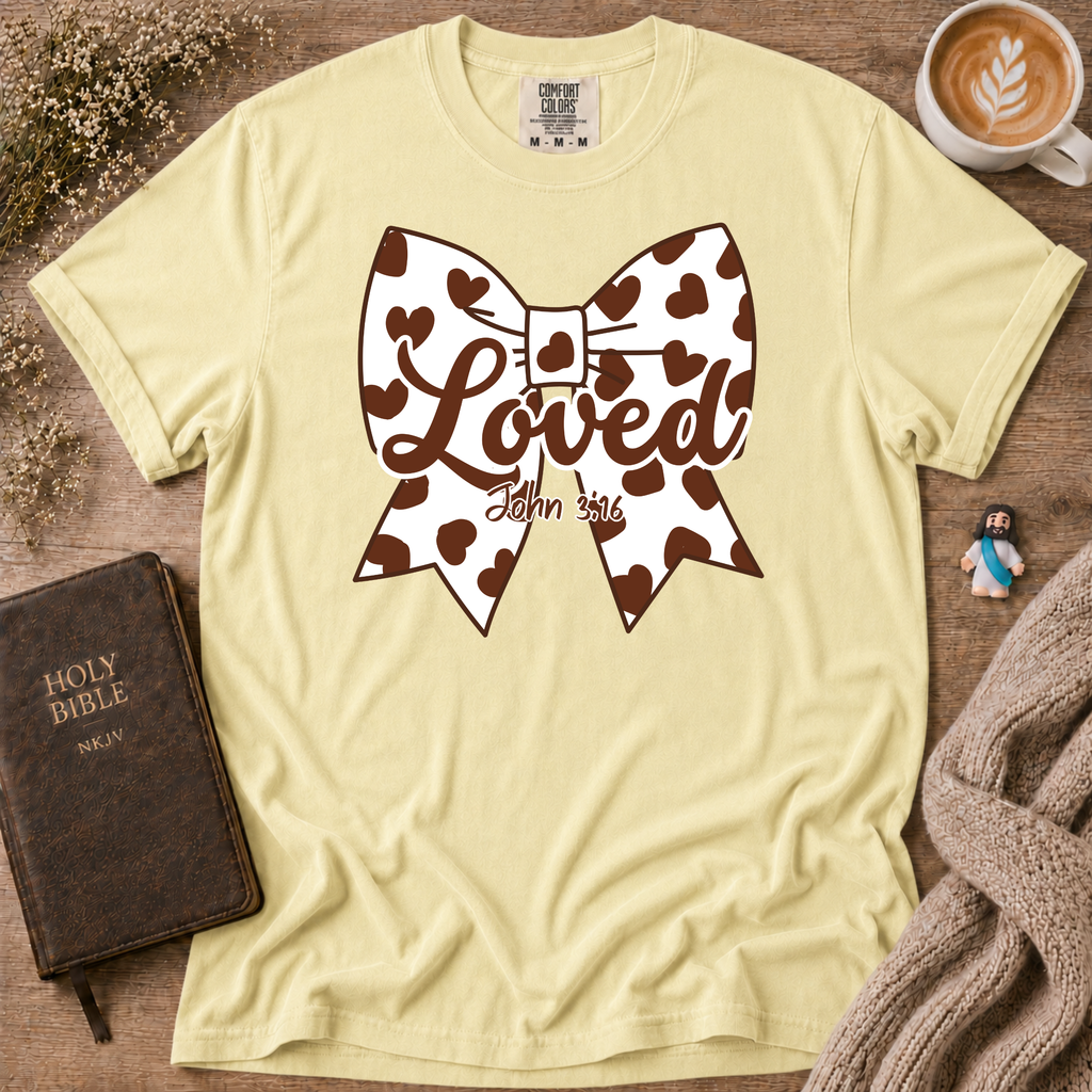 Chocolate Moo Moo Polka Dot Bow T-Shirt | Christian Faith Graphic Tee