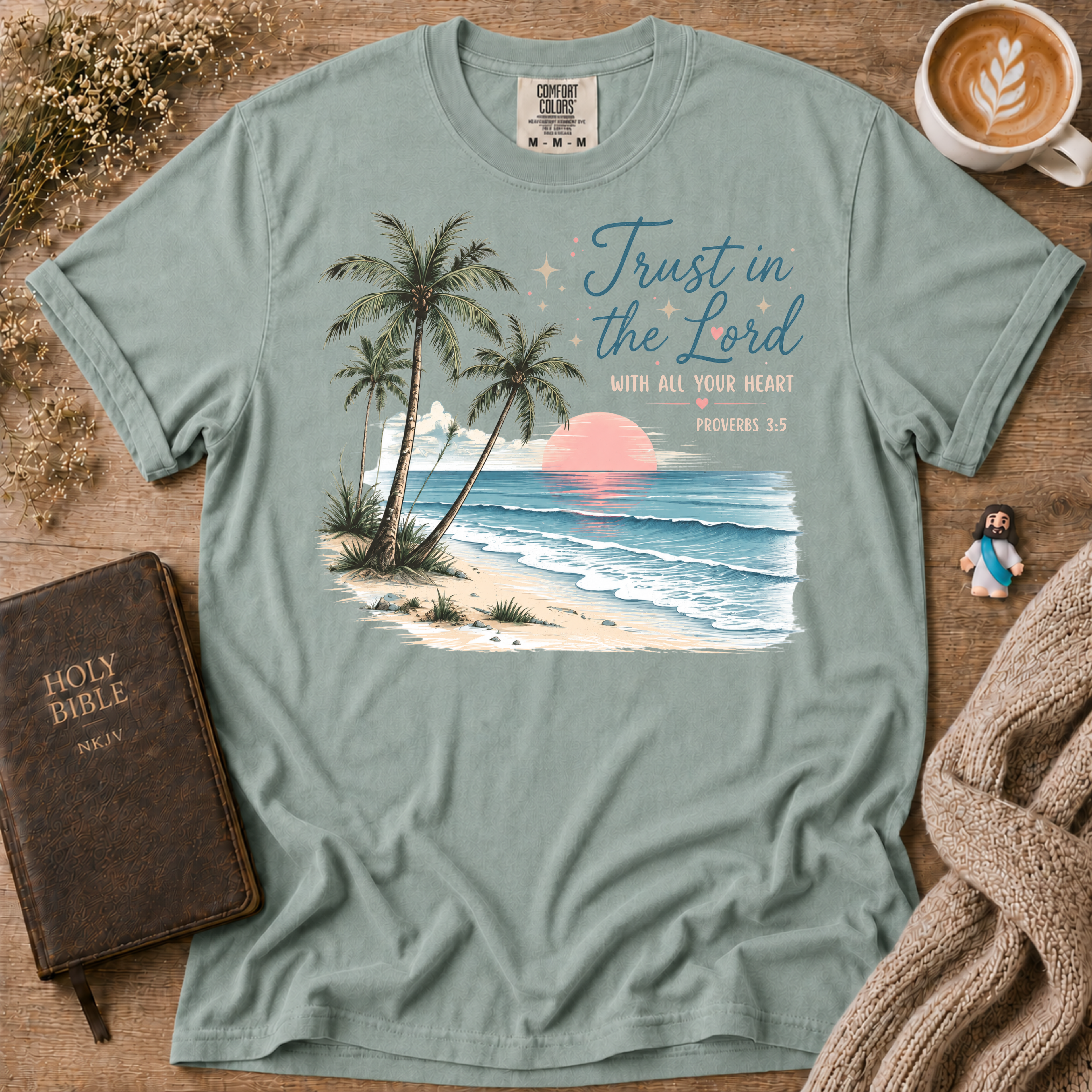 Trust In The Lord With All Your Heart T-Shirt | Christian Faith Graphic Tee