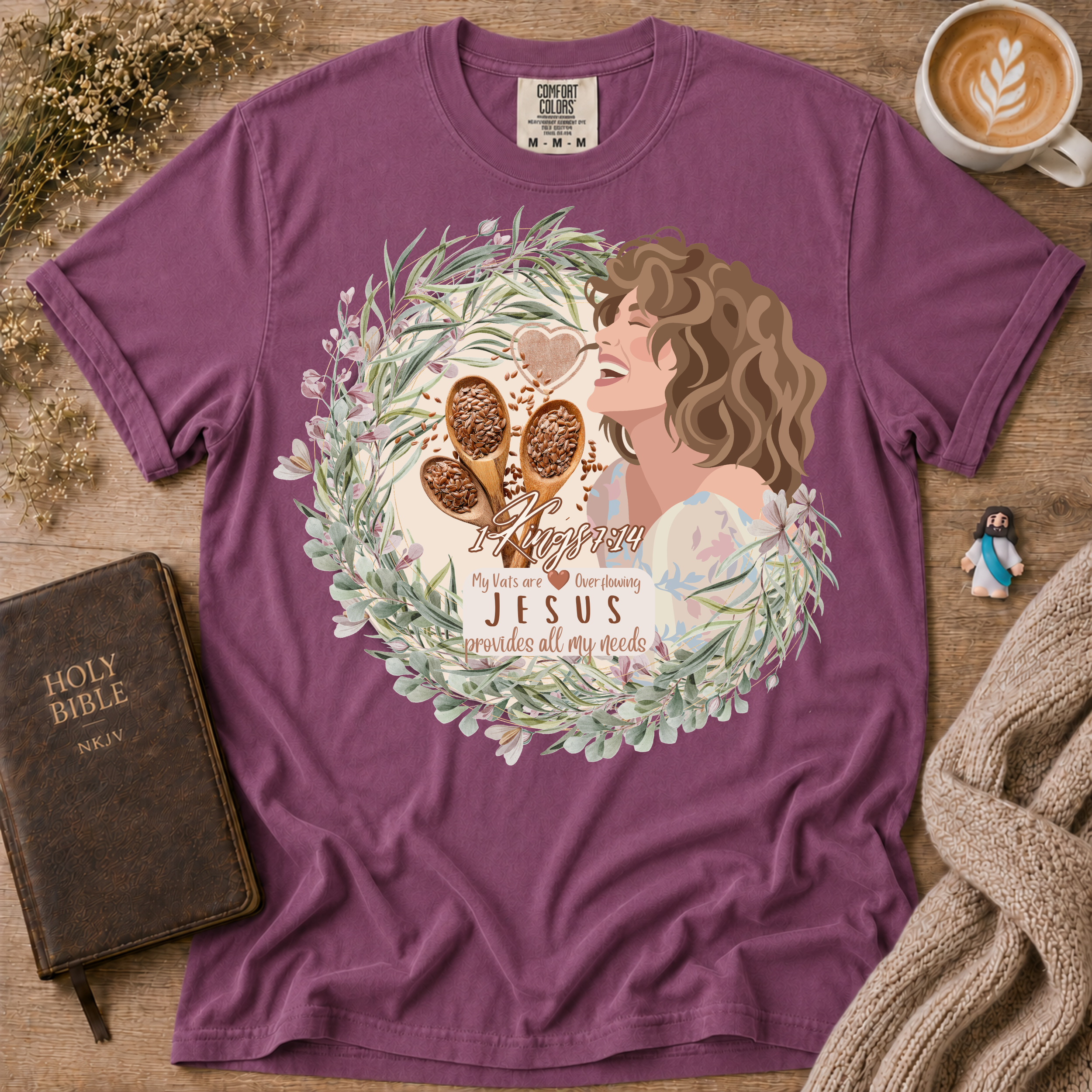Vats Overflowing T-Shirt | Christian Faith Graphic Tee