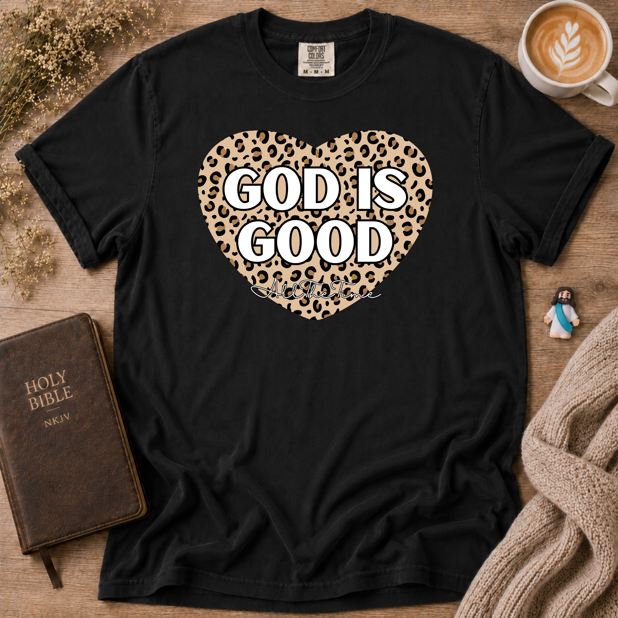 God Is Good Leopard T-Shirt | Christian Faith Graphic Tee