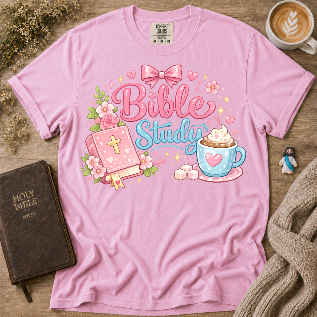 Bible Study Hot CoCo T-Shirt | Christian Faith Graphic Tee