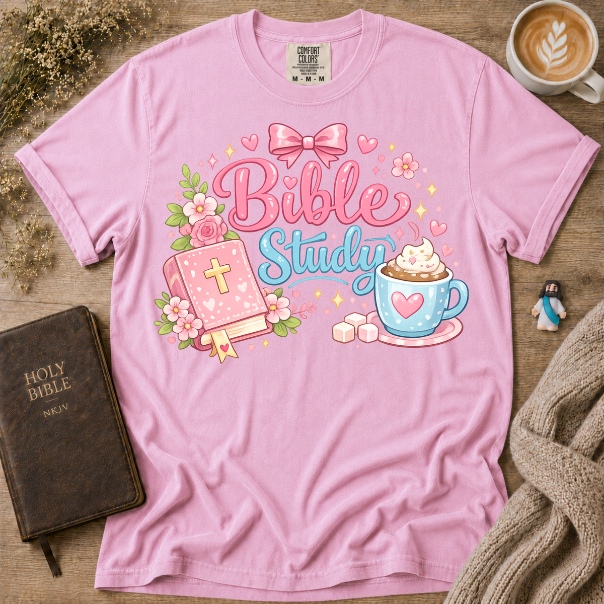 Bible Study Hot CoCo T-Shirt | Christian Faith Graphic Tee