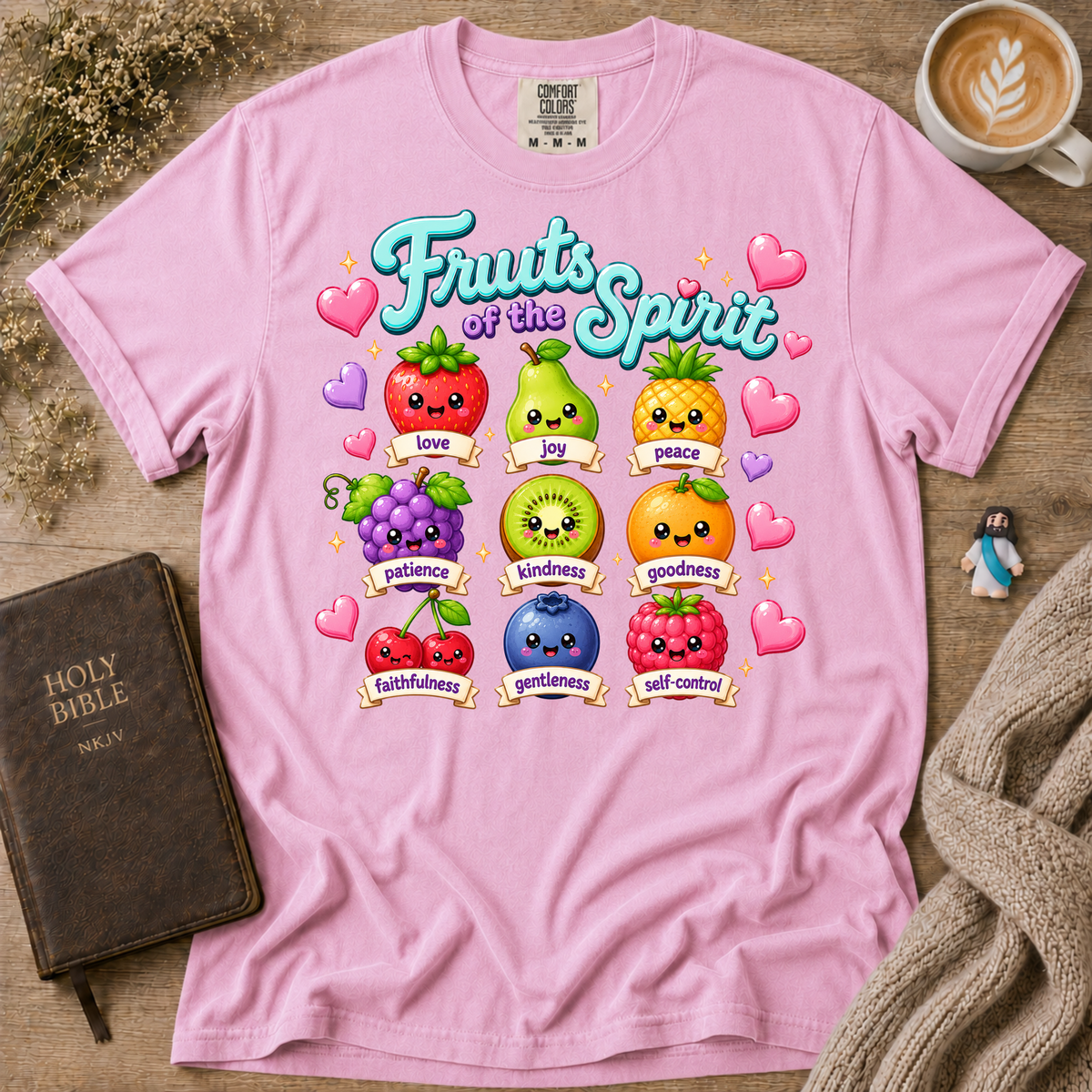 Fruits Of The Spirit Emojis T-Shirt | Christian Faith Graphic Tee