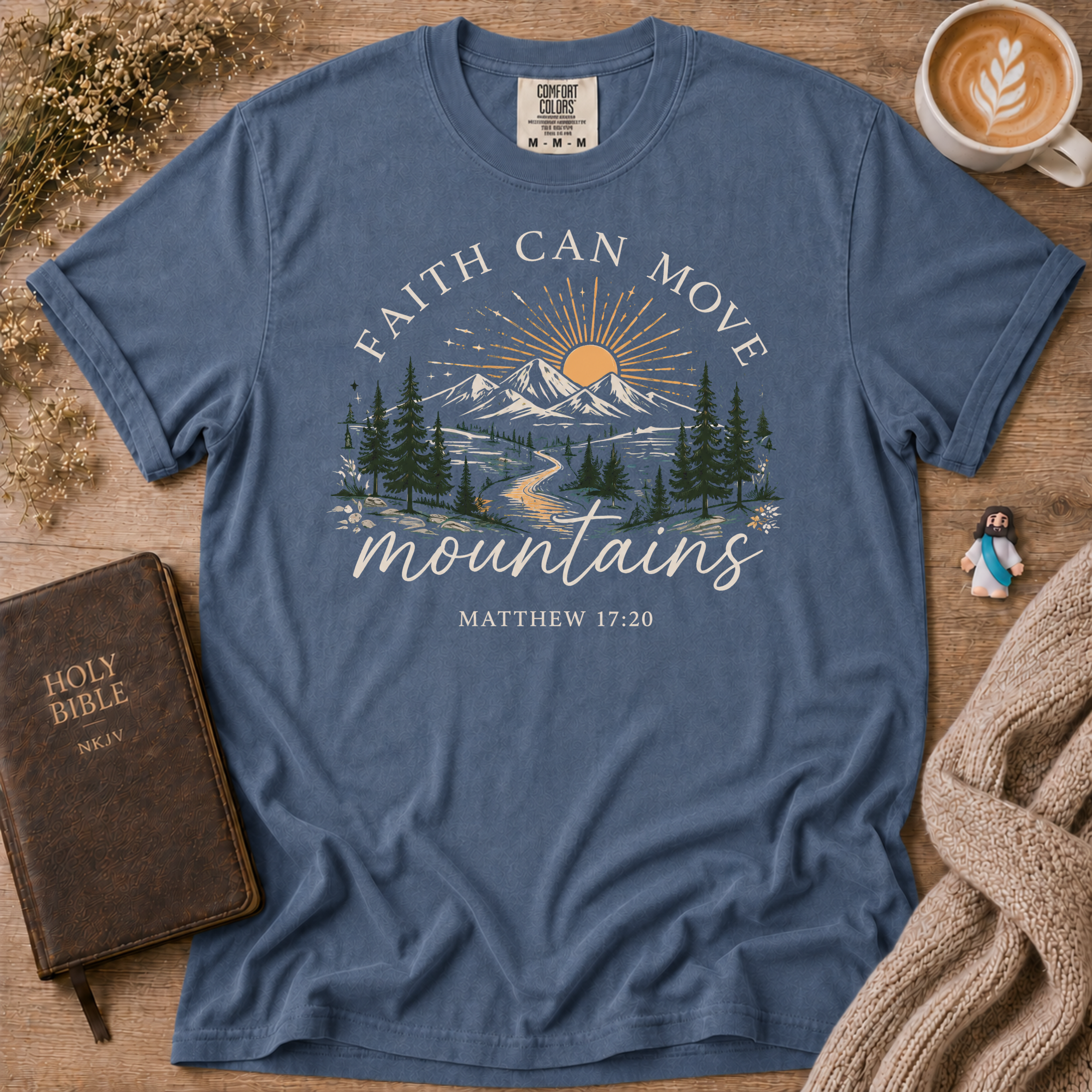 Faith Can Move Mountains T-Shirt | Christian Faith Graphic Tee