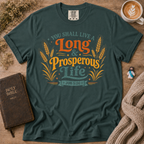 Job 5:26 Wheat T-Shirt | Christian Faith Graphic Tee