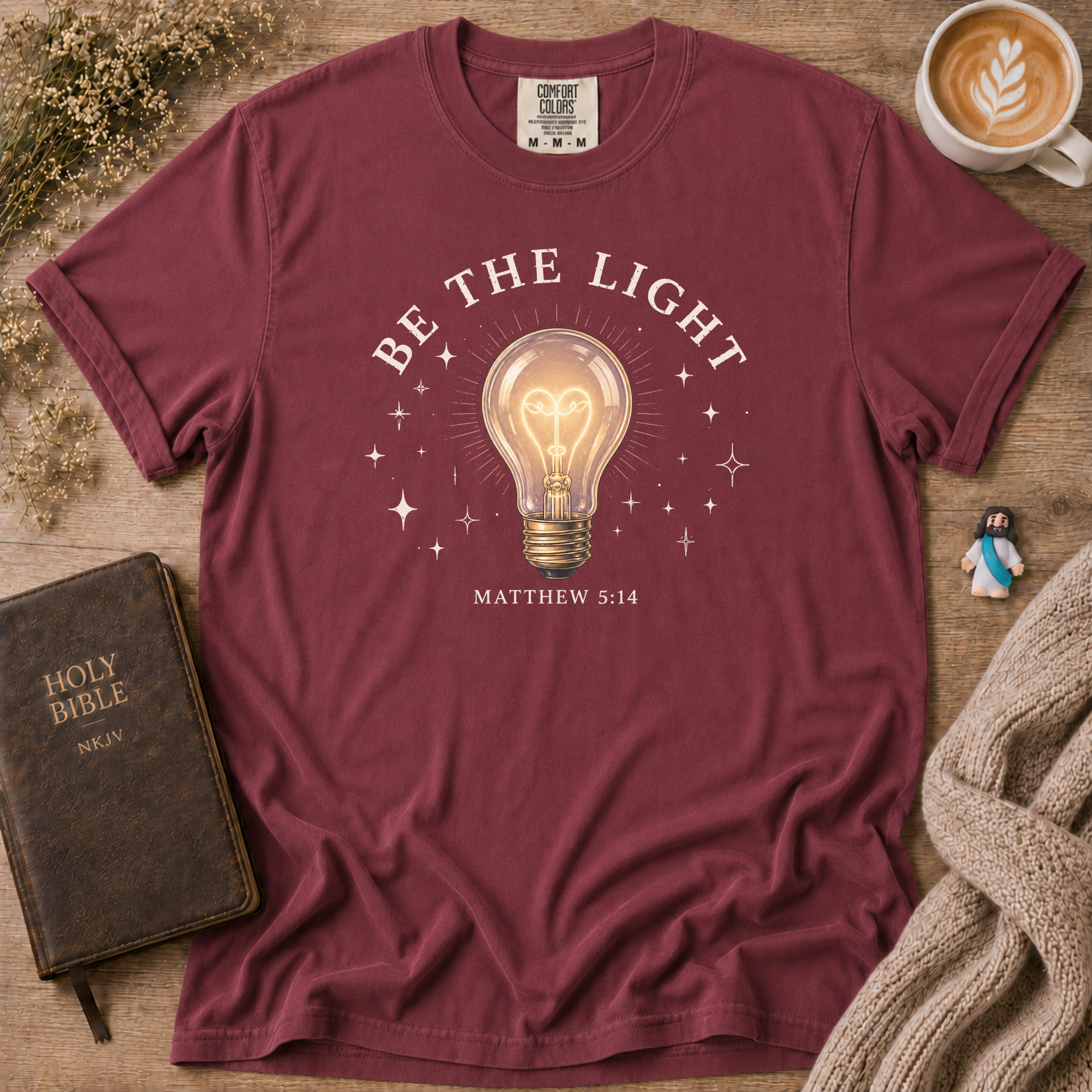 Be The Light T-Shirt | Christian Faith Graphic Tee