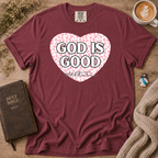 God Is Good Pink Leopard T-Shirt | Christian Faith Graphic Tee