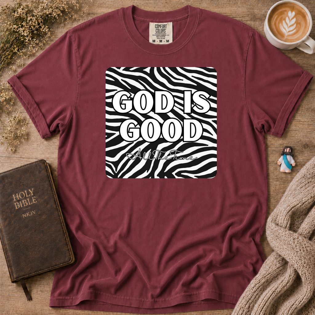 God Is Good Zebra T-Shirt | Christian Faith Graphic Tee