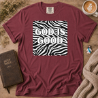 God Is Good Zebra T-Shirt | Christian Faith Graphic Tee