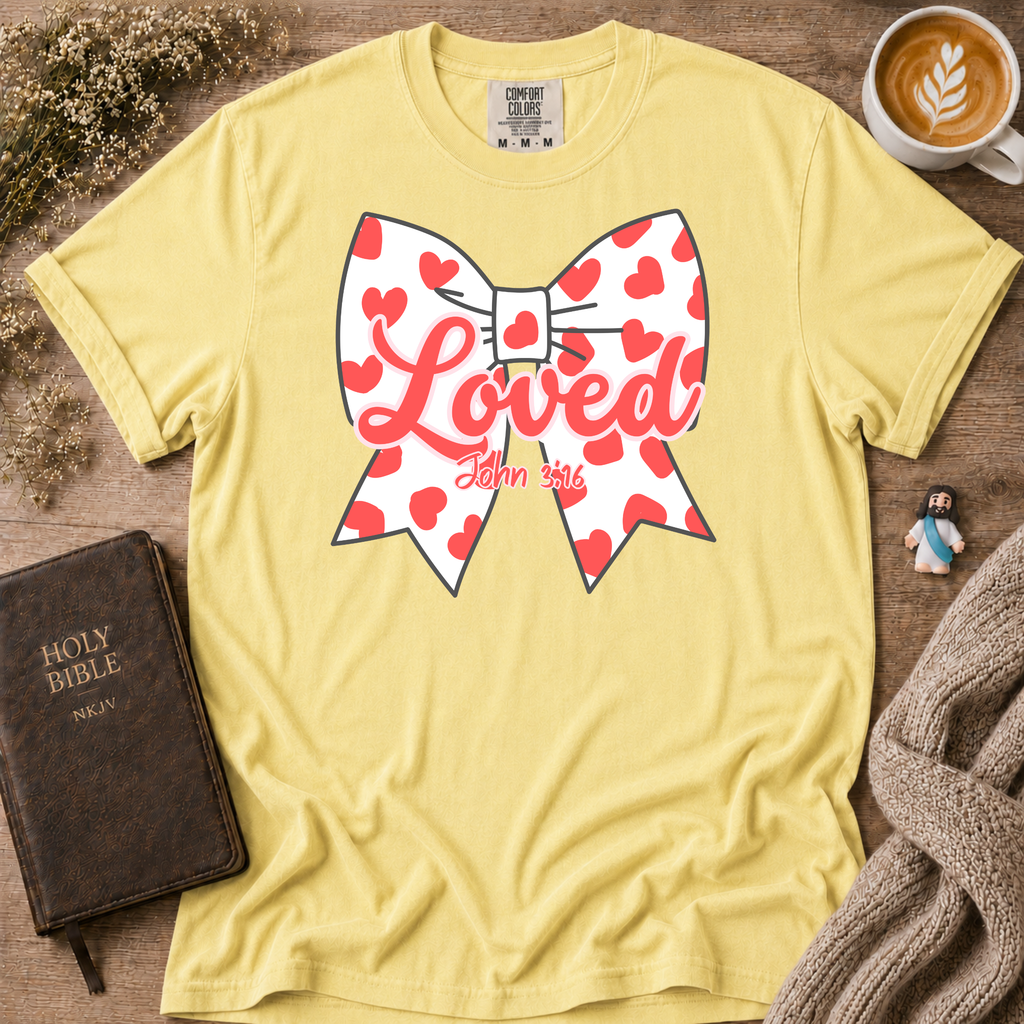 Red Polka Dot Bow T-Shirt | Christian Faith Graphic Tee