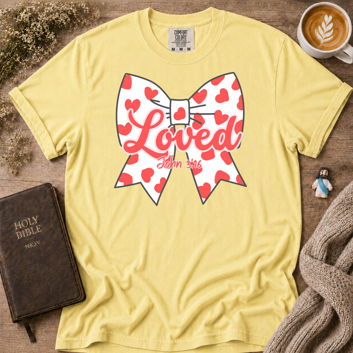 Red Polka Dot Bow T-Shirt | Christian Faith Graphic Tee