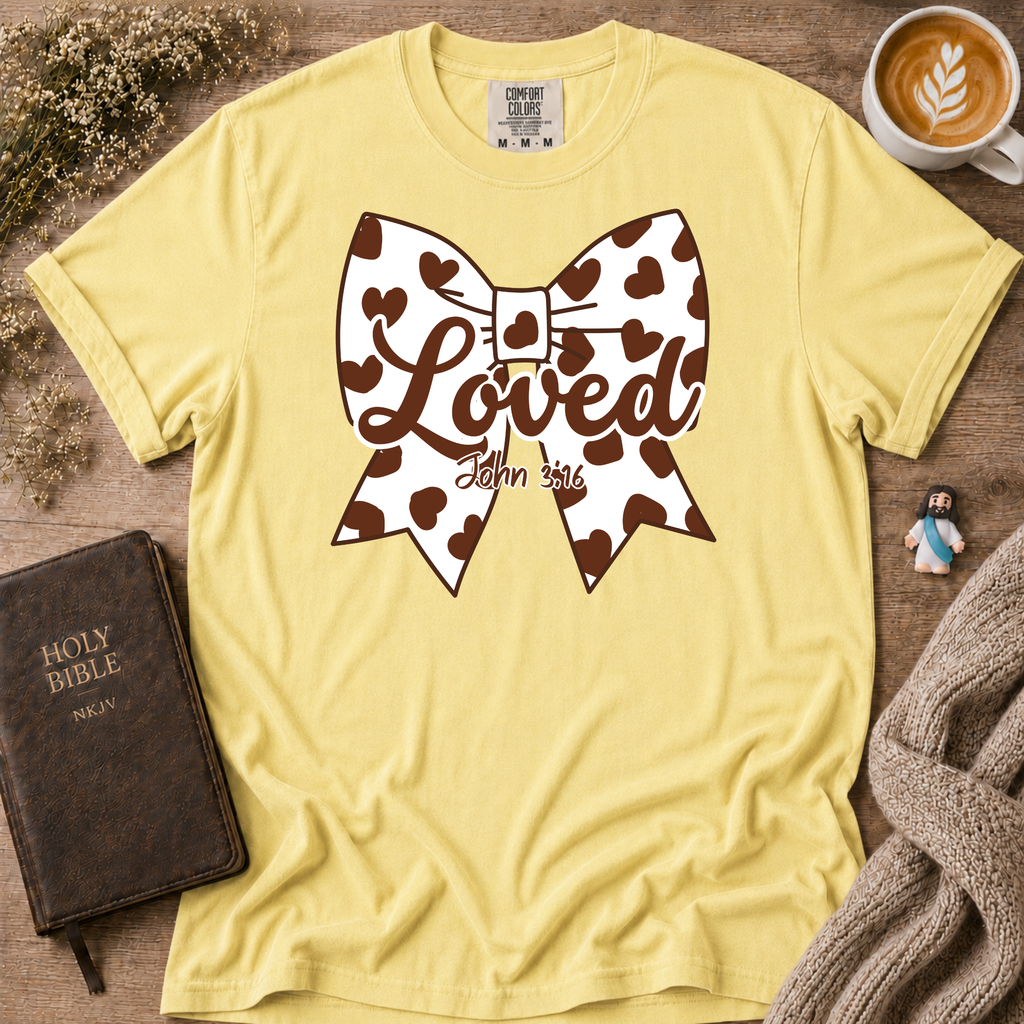 Chocolate Moo Moo Polka Dot Bow T-Shirt | Christian Faith Graphic Tee