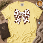 Chocolate Moo Moo Polka Dot Bow T-Shirt | Christian Faith Graphic Tee