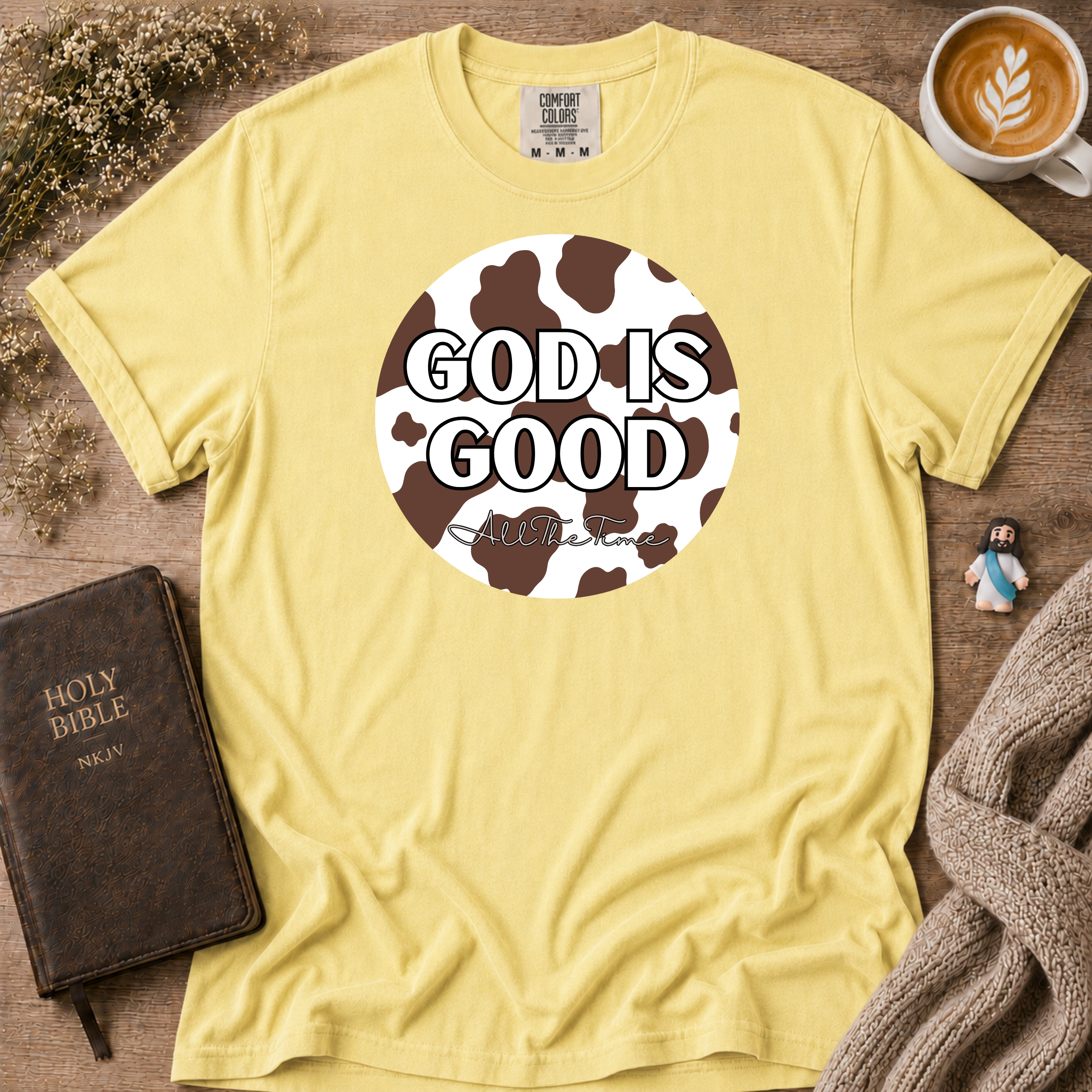 God Is Good Cowhide T-Shirt | Christian Faith Graphic Tee