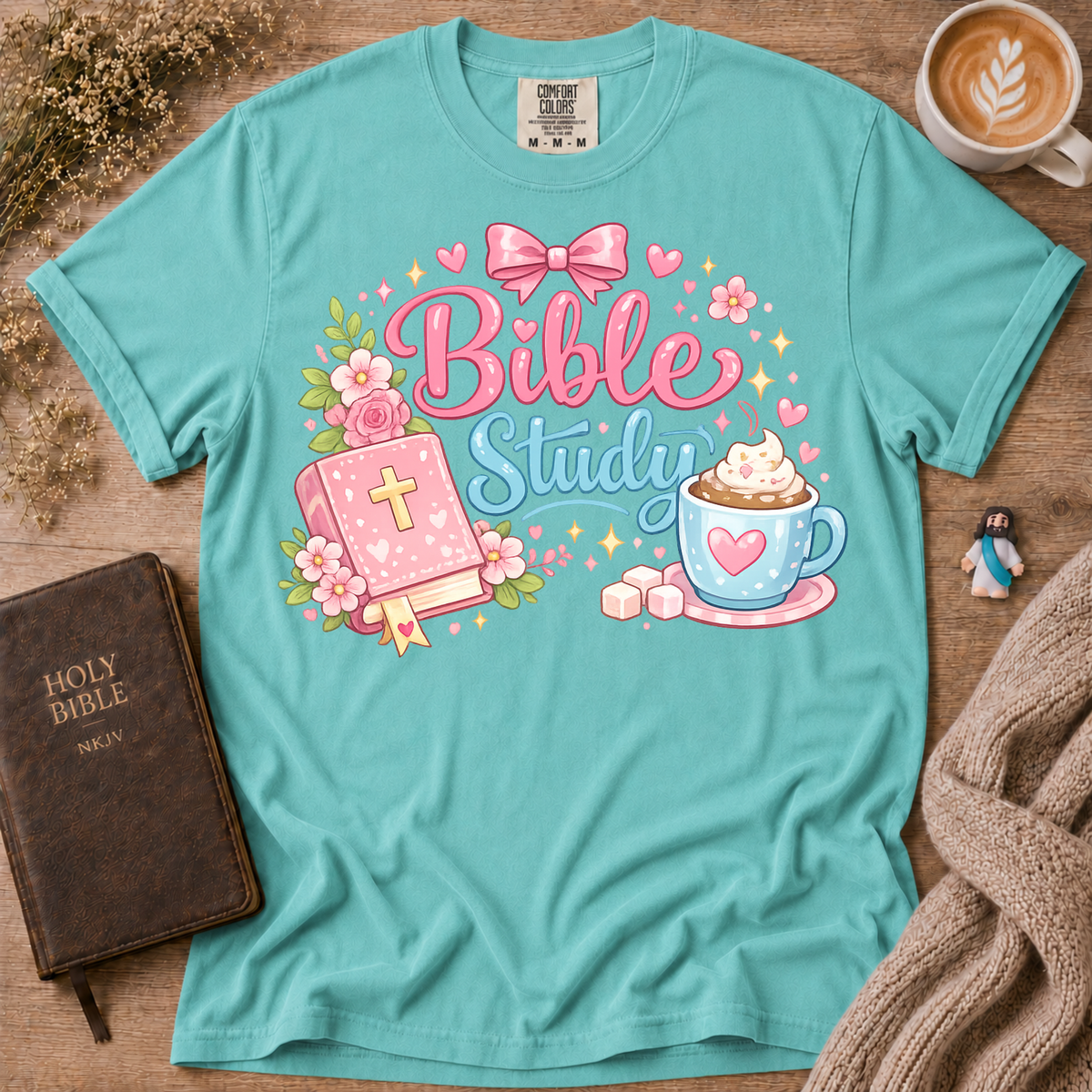 Bible Study Hot CoCo T-Shirt | Christian Faith Graphic Tee
